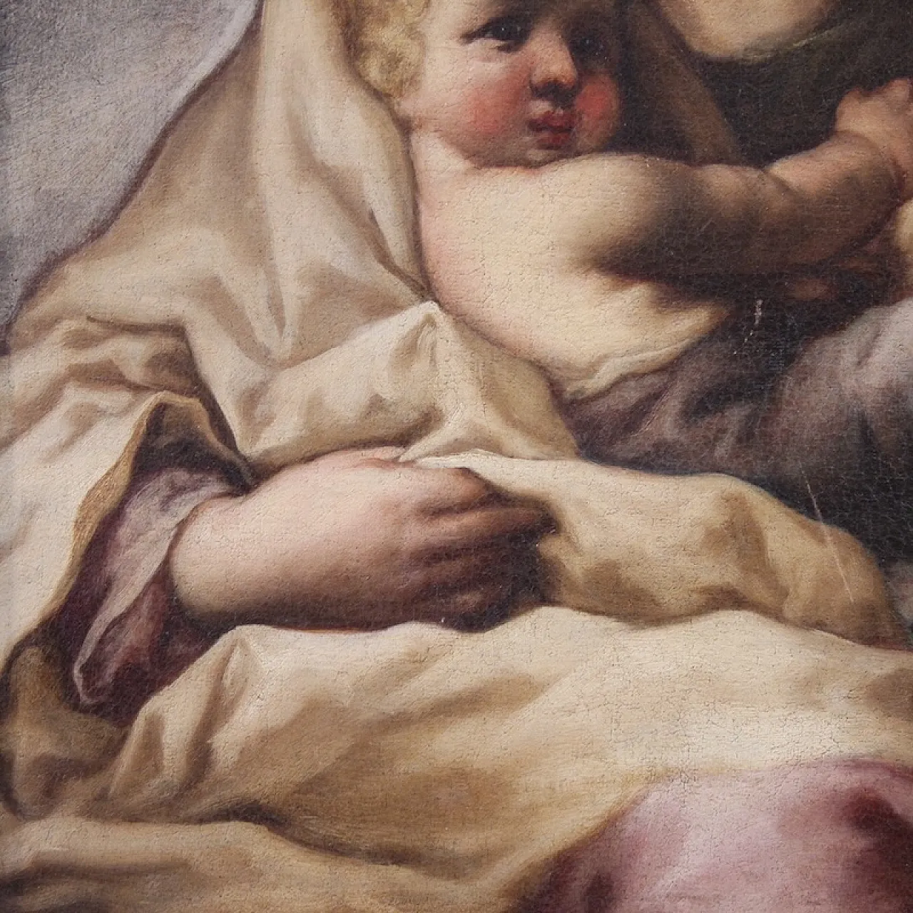 Dipinto italiano Madonna col bambino, '600 15