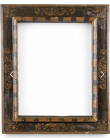 Pair of large antique lacquered frames, Siena, end 16th century