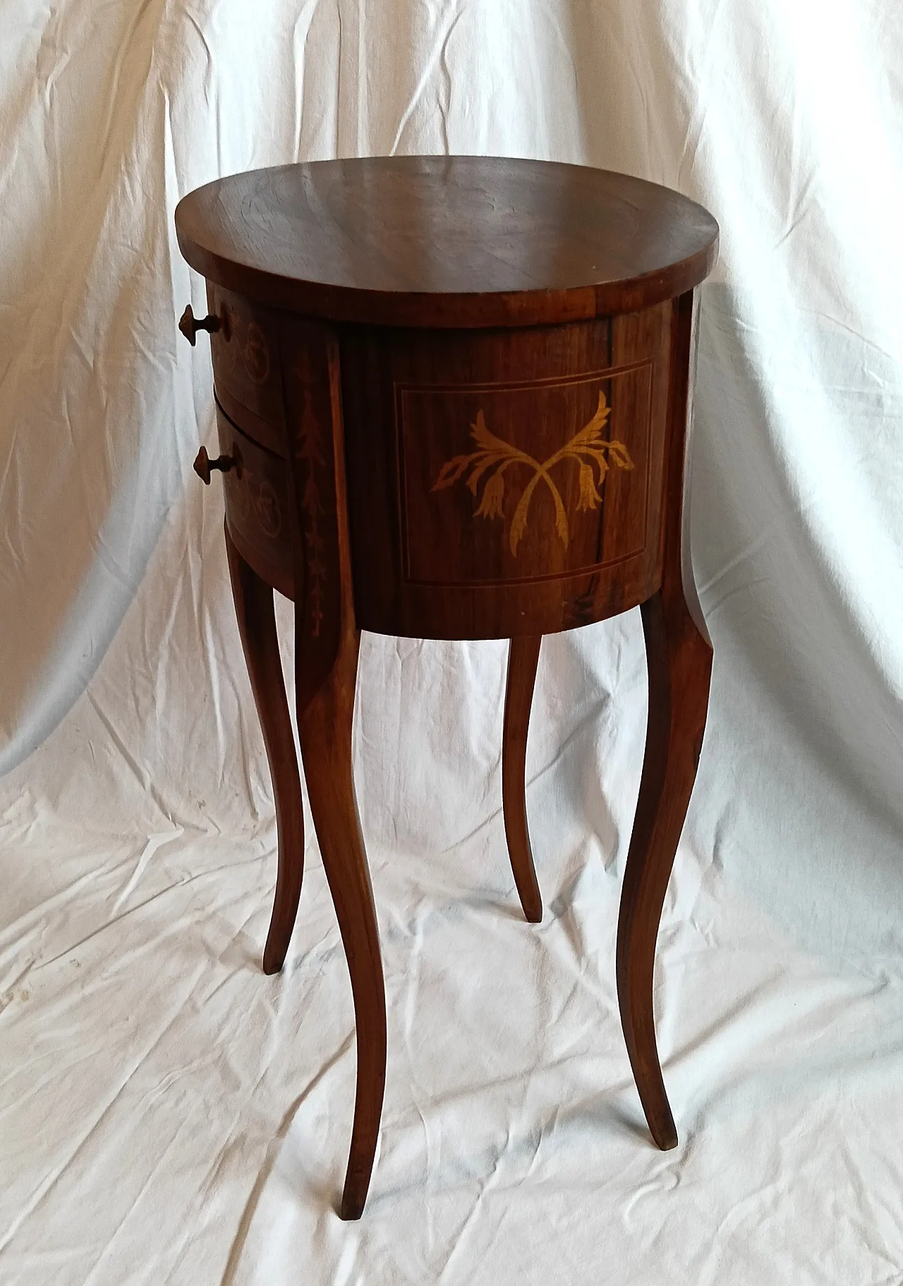 Pair of bedside tables in Neoclassical style, 1960s 13