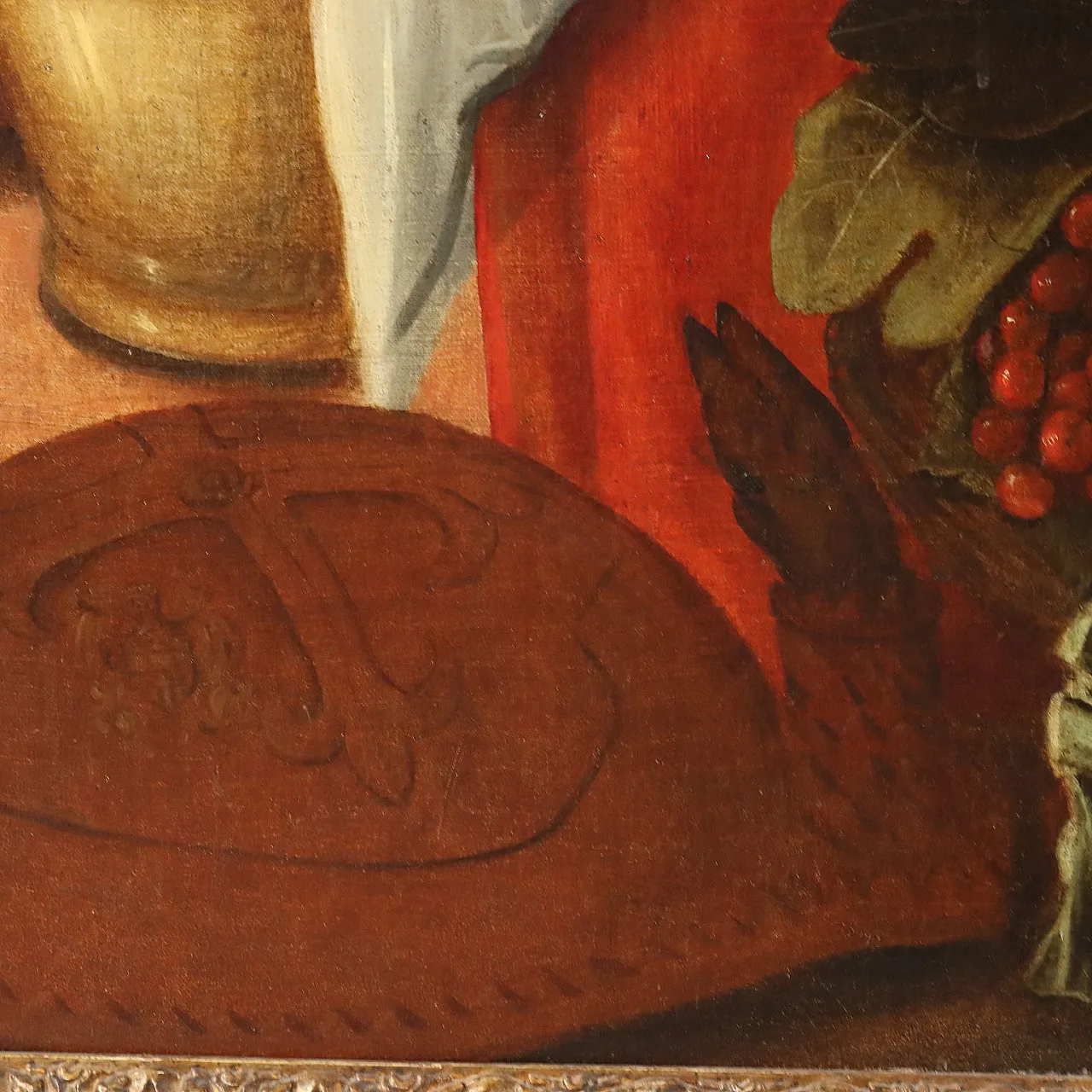 Dipinto Fiammingo con Scena d'Interno in Cucina, '700 7