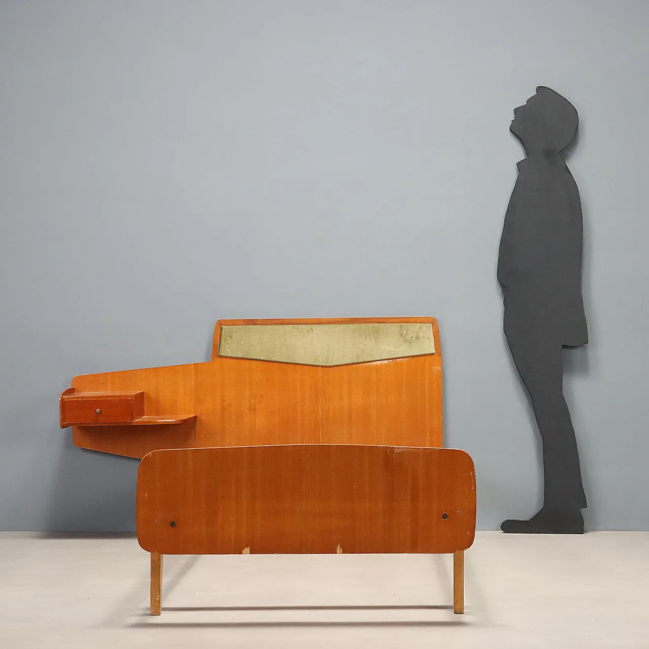 Letto singolo in teak, anni '60 2