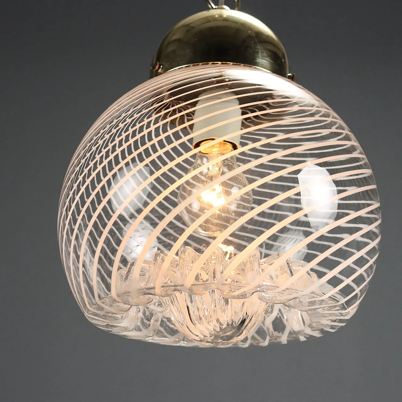Lamp in chromed metal and glass, 1970s 5