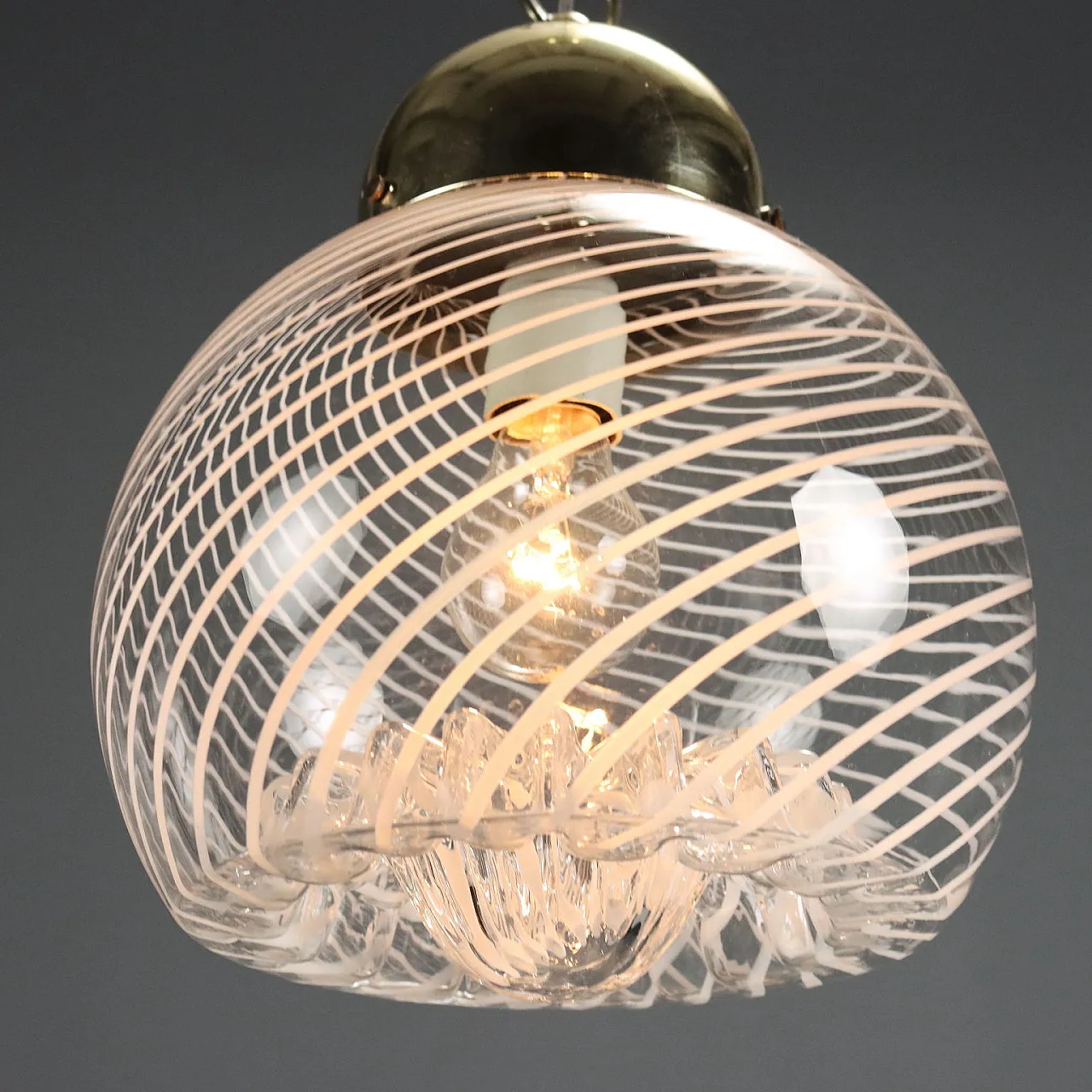 Lamp in chromed metal and glass, 1970s 6