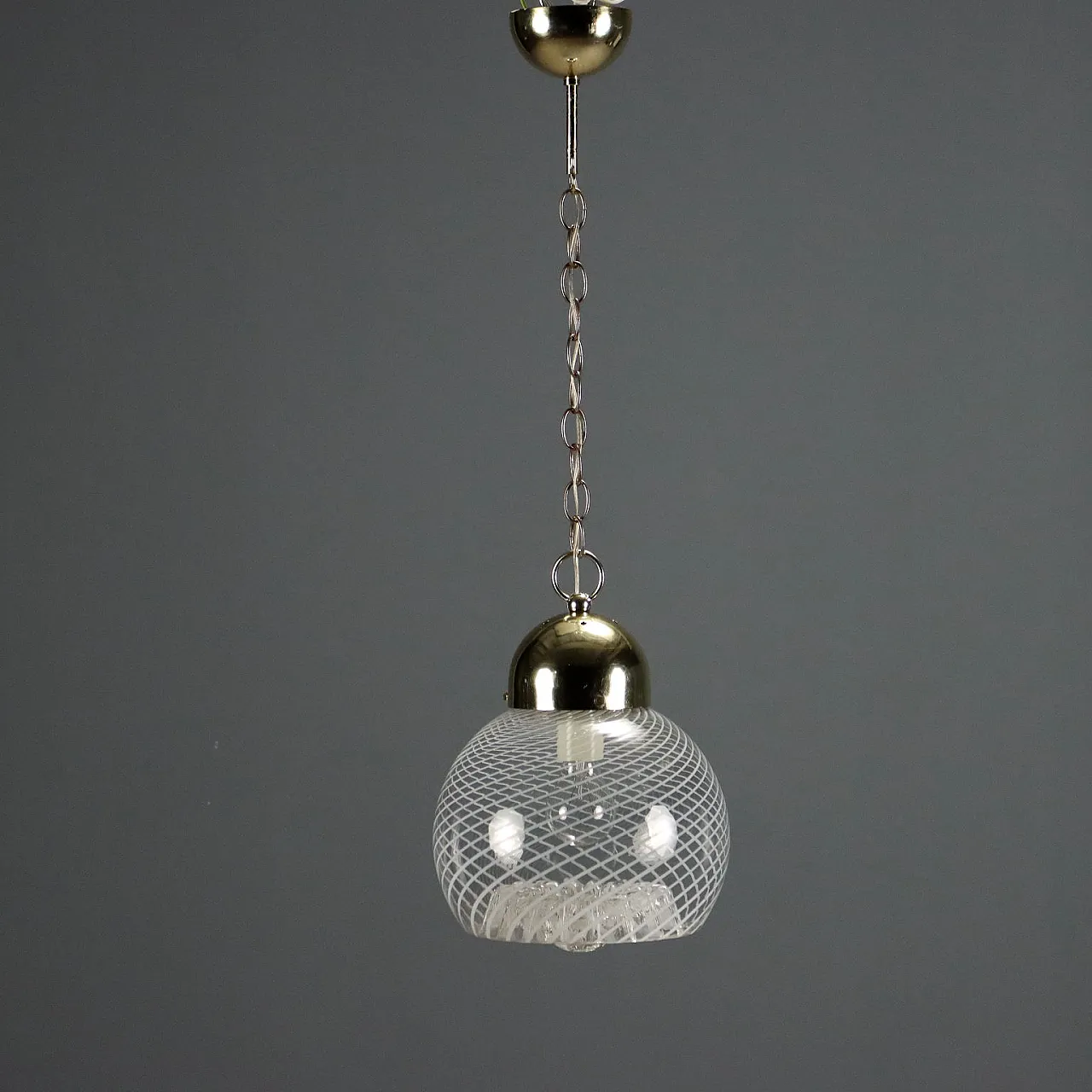 Lamp in chromed metal and glass, 1970s 7