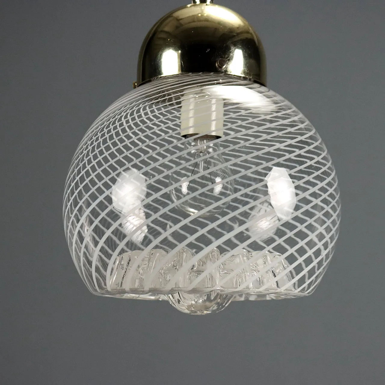 Lamp in chromed metal and glass, 1970s 8