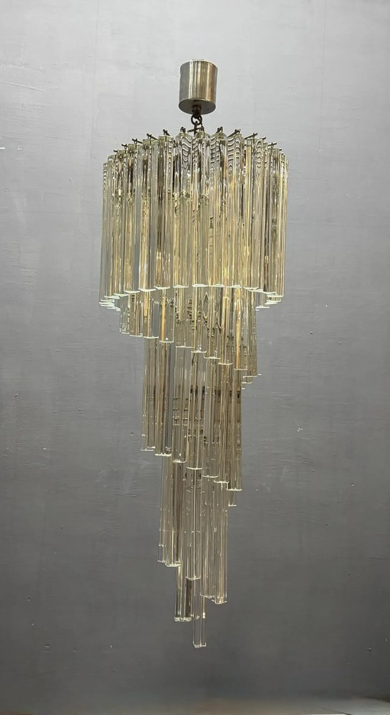 Lampadario grande Trilobi in vetro di Murano, anni '60 2