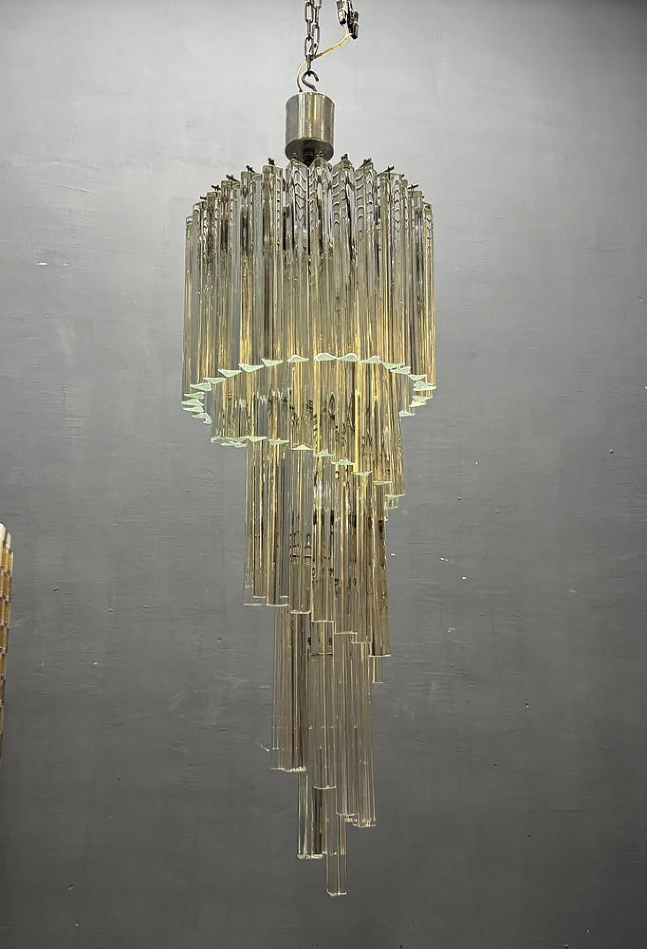 Lampadario grande Trilobi in vetro di Murano, anni '60 6