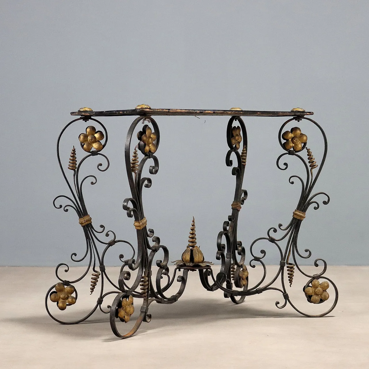 Tavolino da centro con piano in legno laccato, '800 8