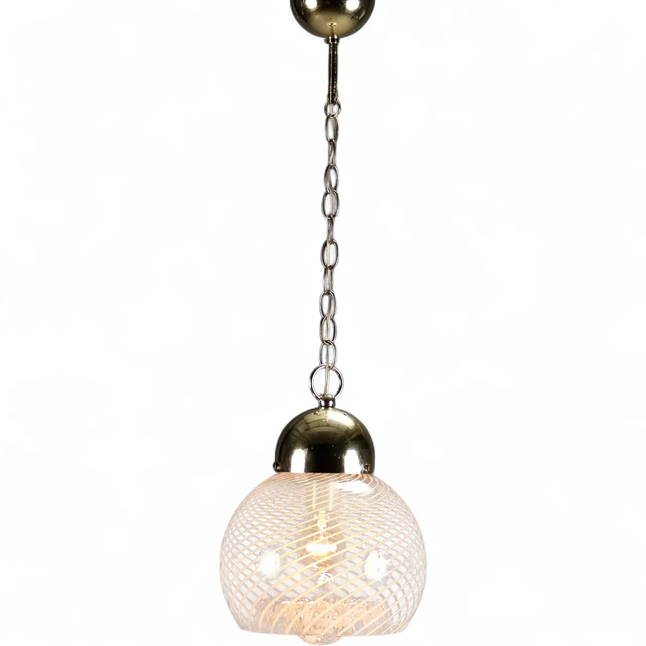 Lamp in chromed metal and glass, 1970s 10