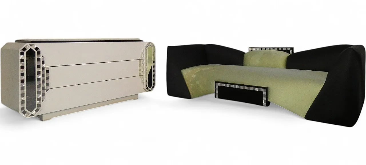 Divano e cassettiera di Manuel Da Costa per Arpex, anni '80 41