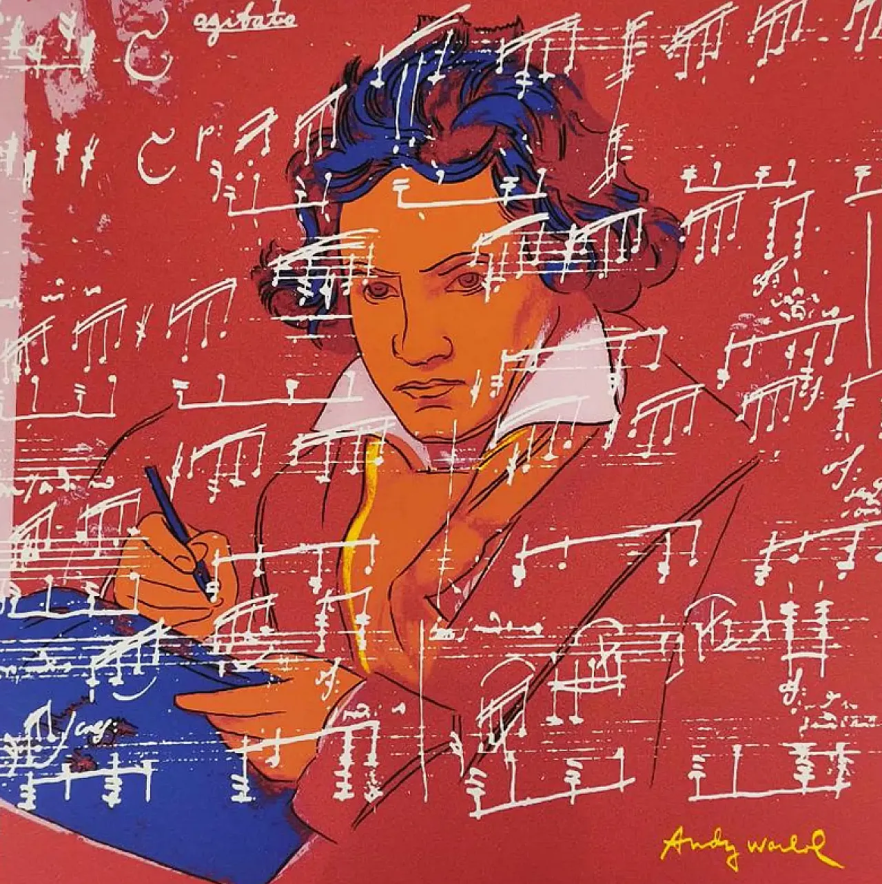 Andy Warhol, Beethoven, limited Edition lithograph by CMOA, 1980s 2