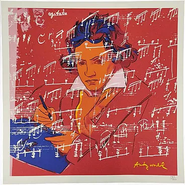 Andy Warhol, Beethoven, limited Edition lithograph by CMOA, 1980s