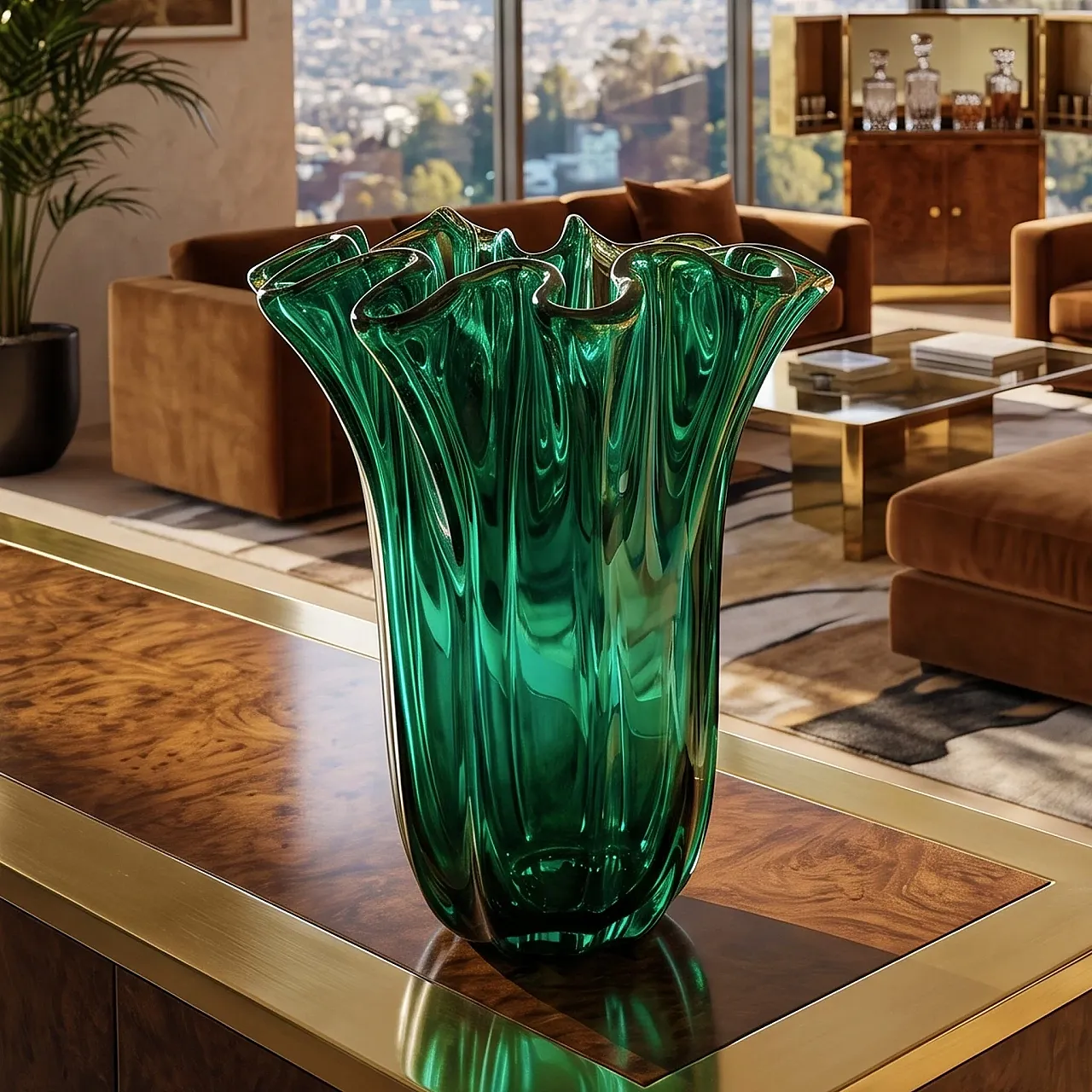 Vaso Fazzoletto di Michielotto in vetro di Murano, anni '70 2