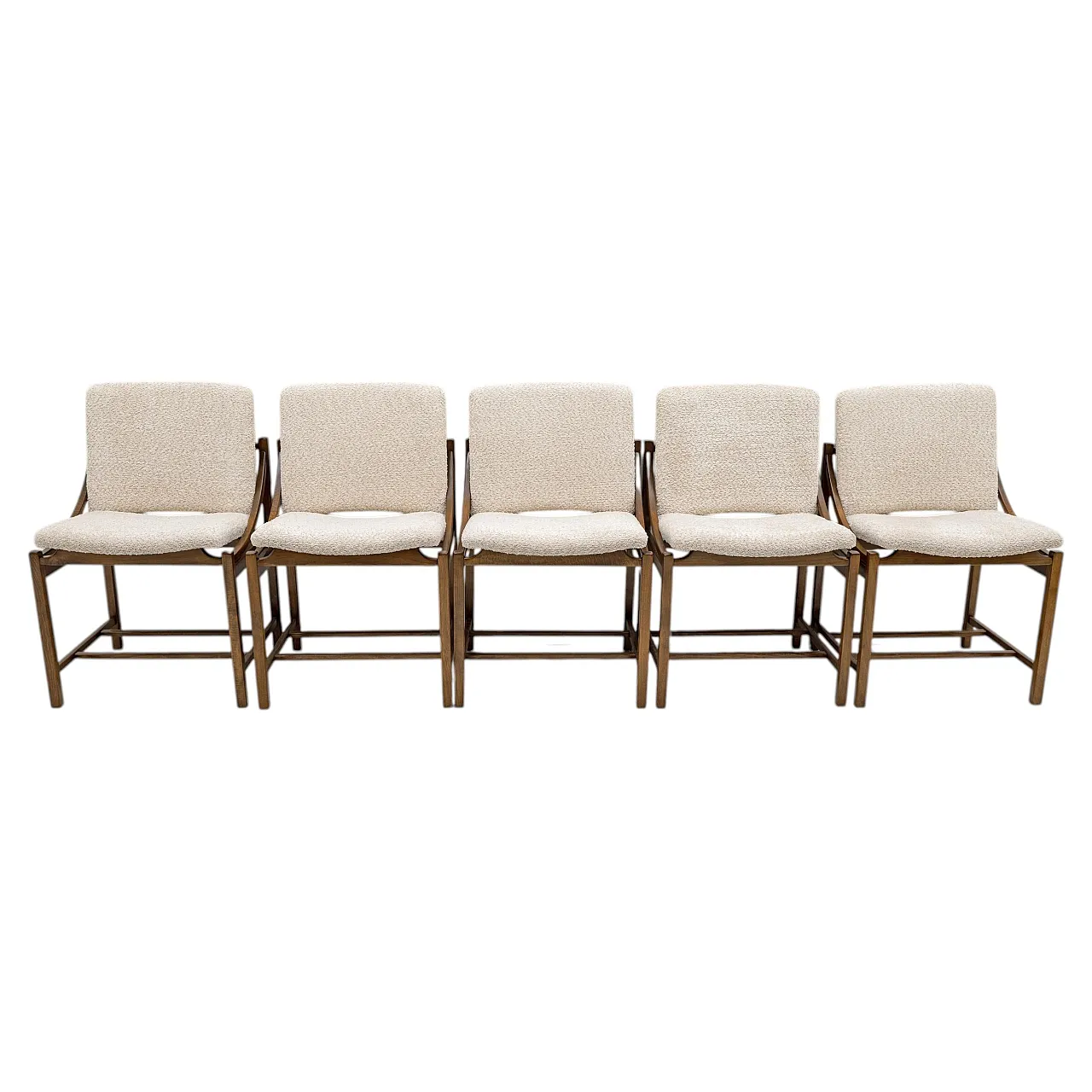 5 Vittorio Rossi dining chairs for Lorenzon, 1960s 1