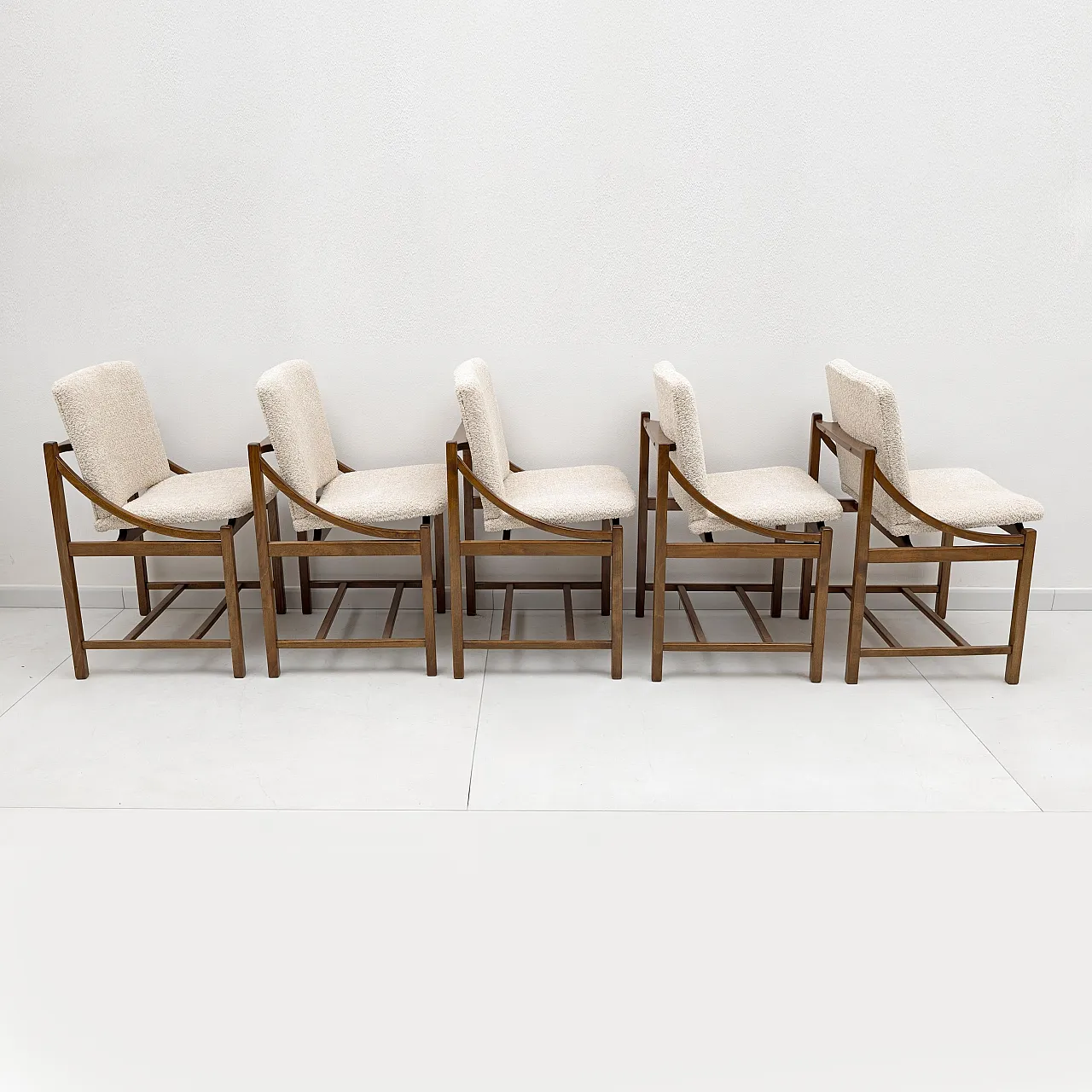 5 Vittorio Rossi dining chairs for Lorenzon, 1960s 4