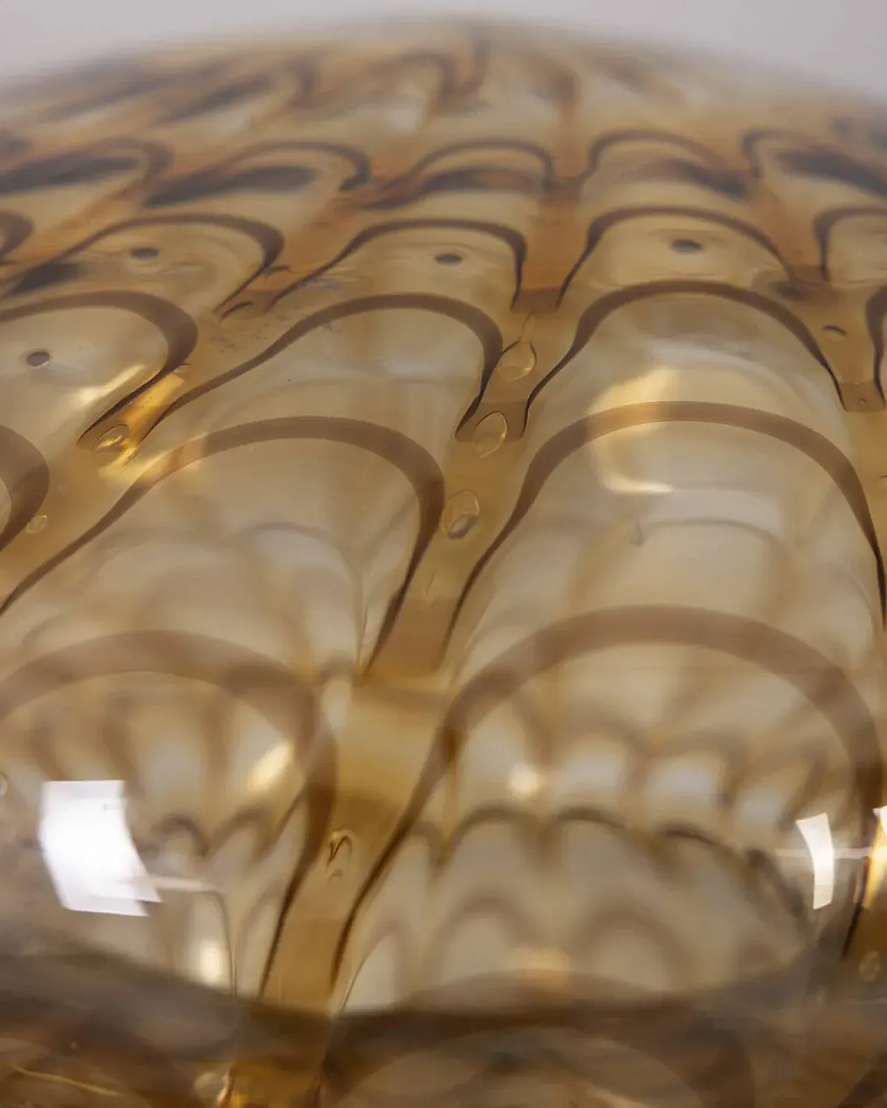 Amber murano glass table lamp, 1970s 4