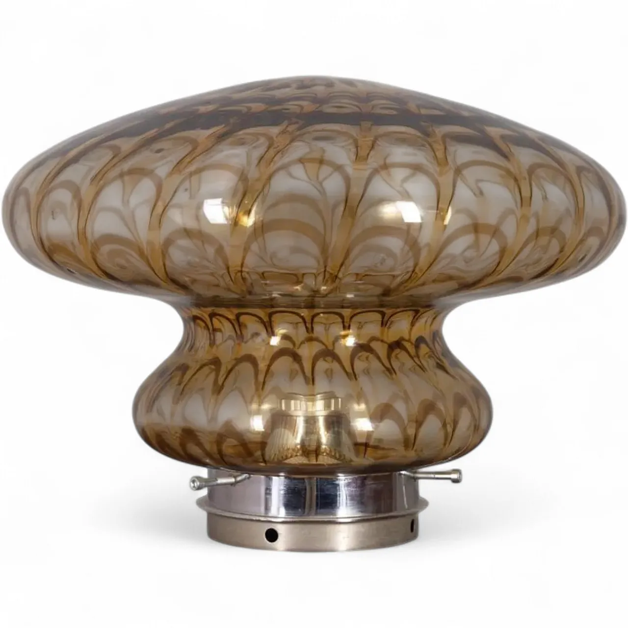 Amber murano glass table lamp, 1970s 9
