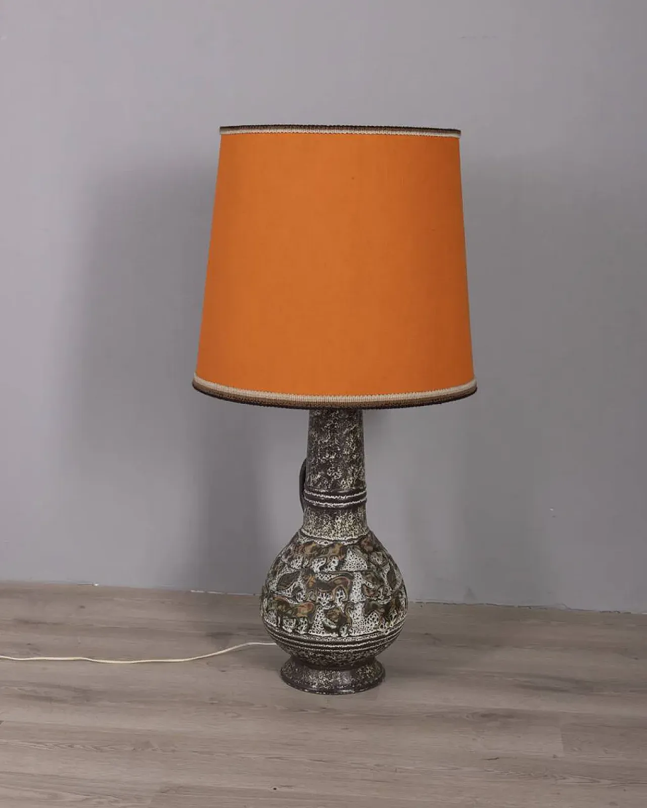 Lampada da terra in ceramica, anni '60 1