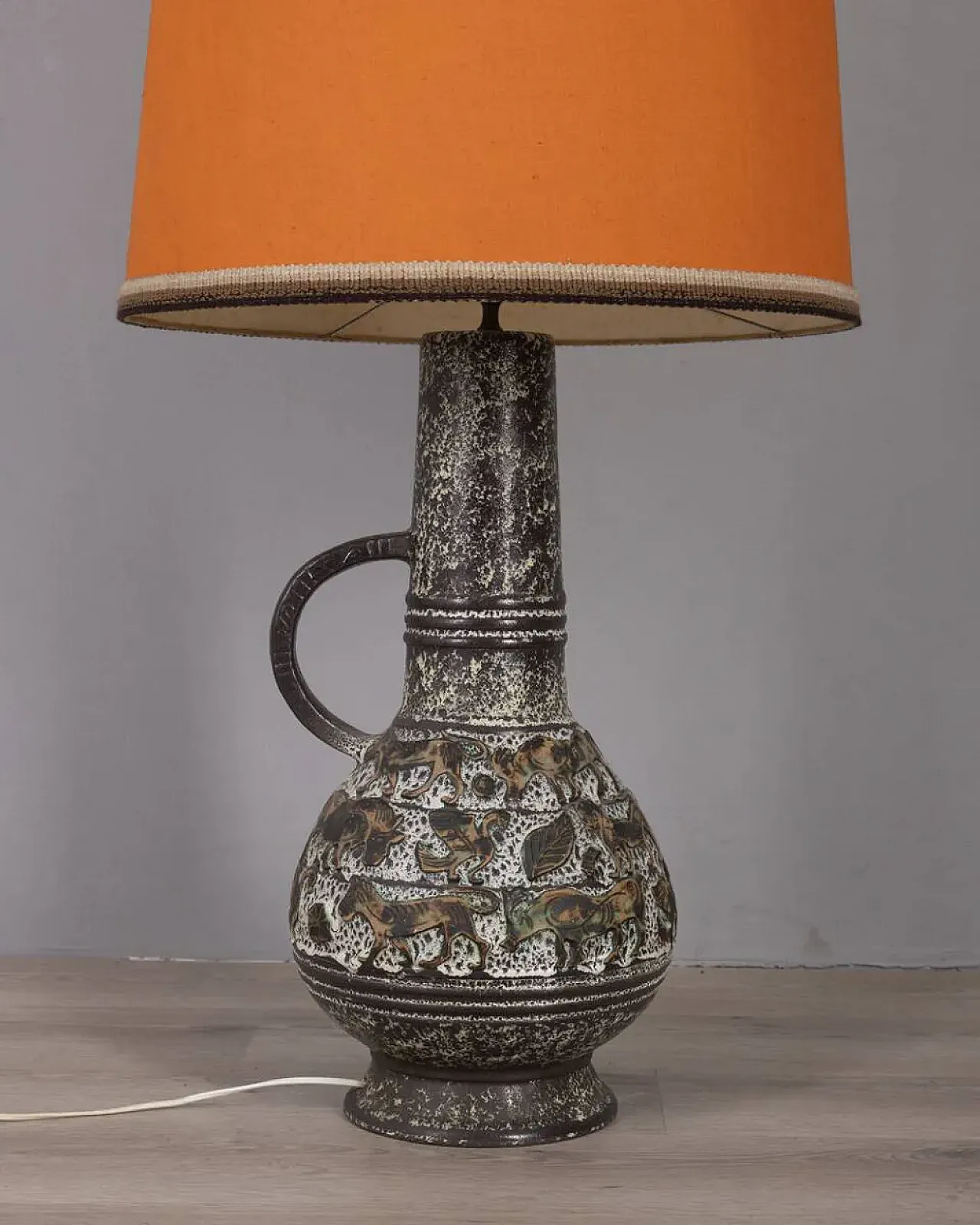 Lampada da terra in ceramica, anni '60 2