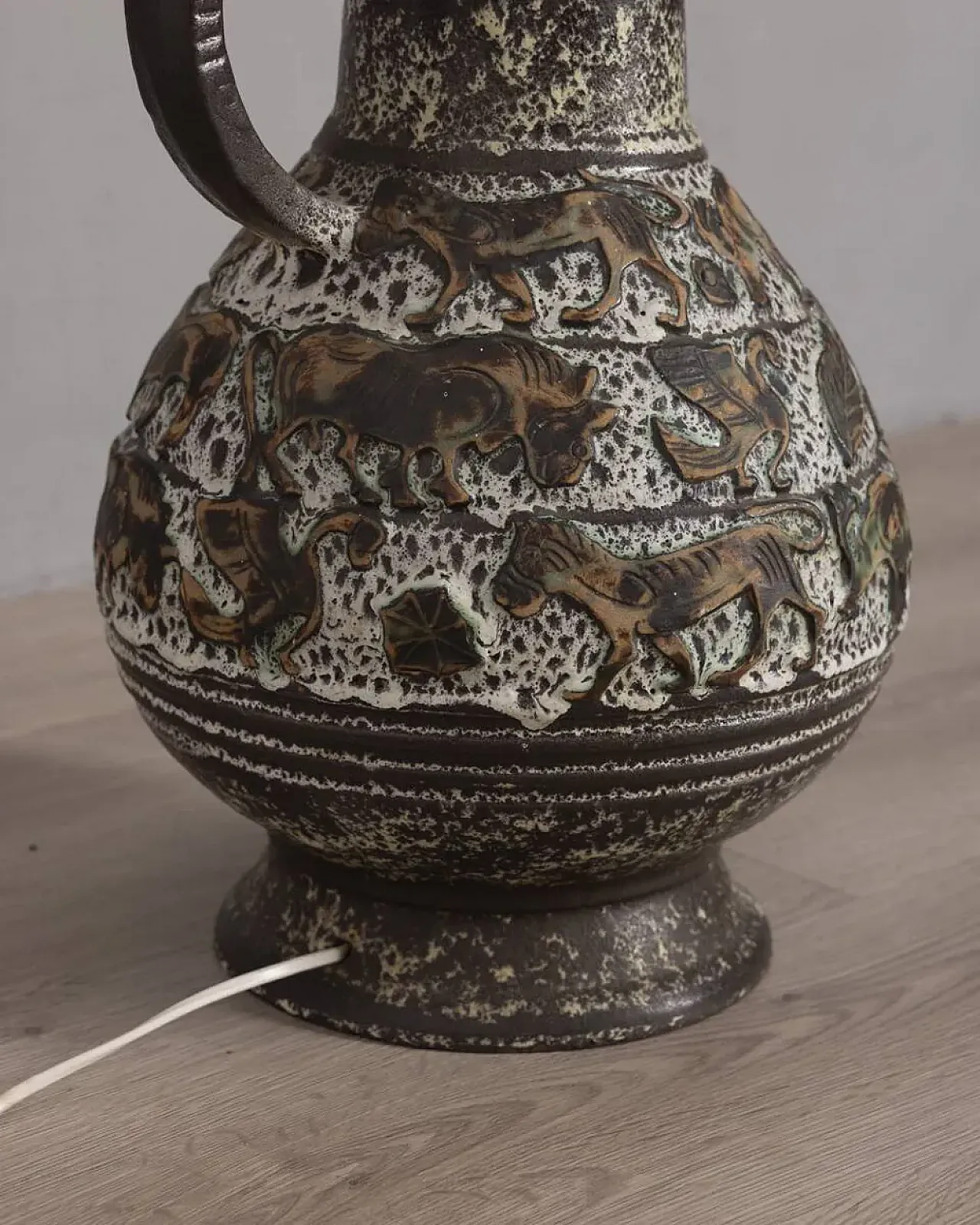 Lampada da terra in ceramica, anni '60 7