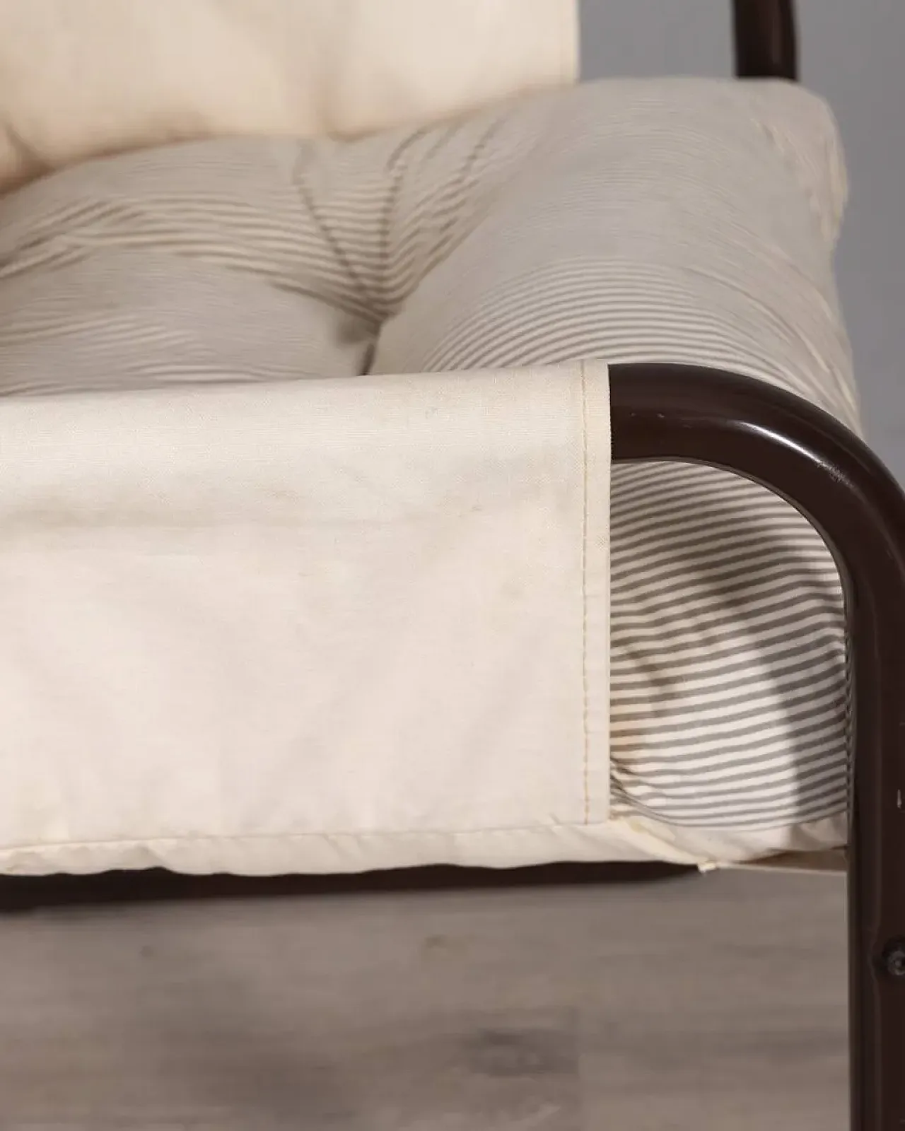 Metal and fabric armchair, 1970s 5