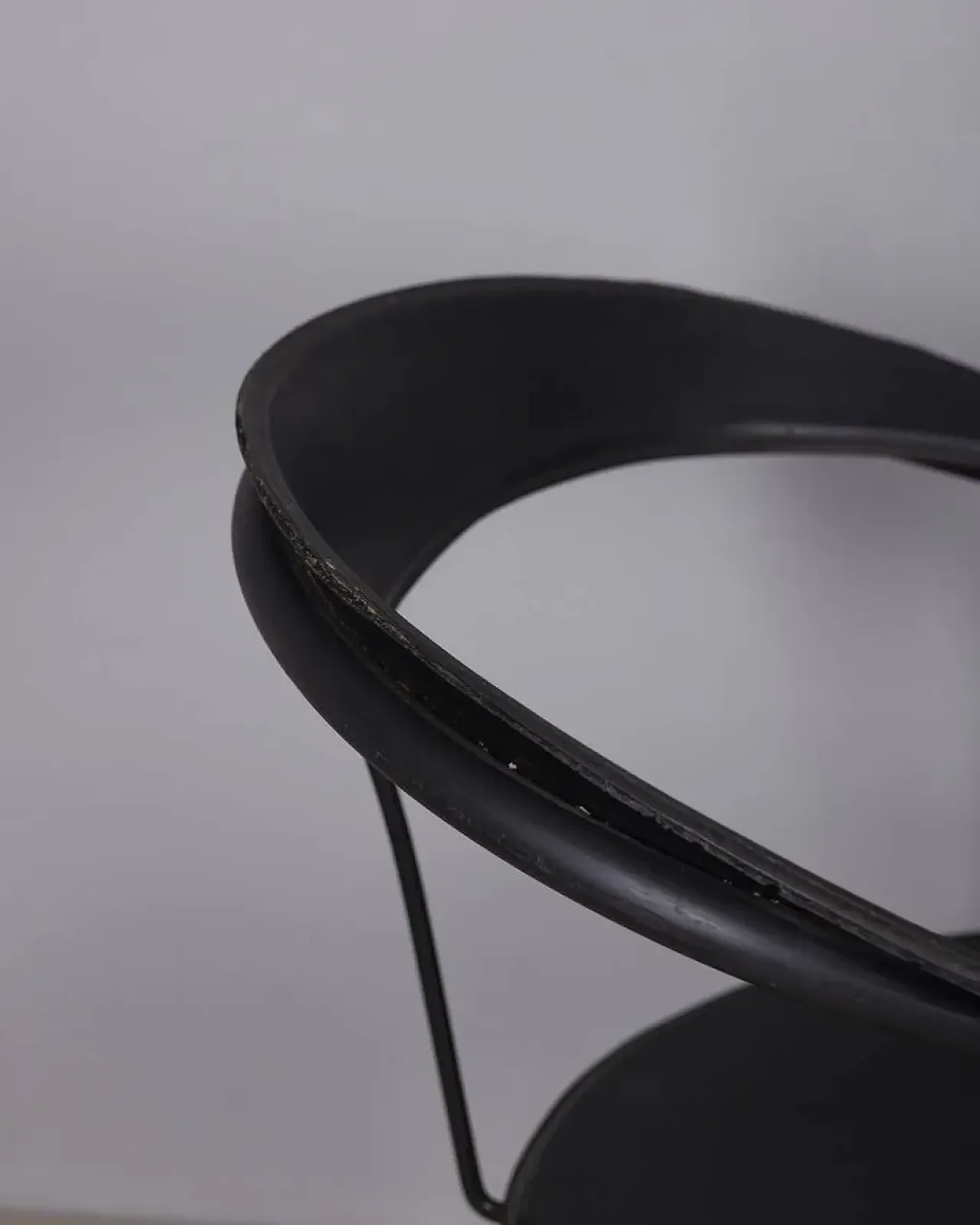Pair of metal and leather canasta chairs by Arrben, 1970s 8
