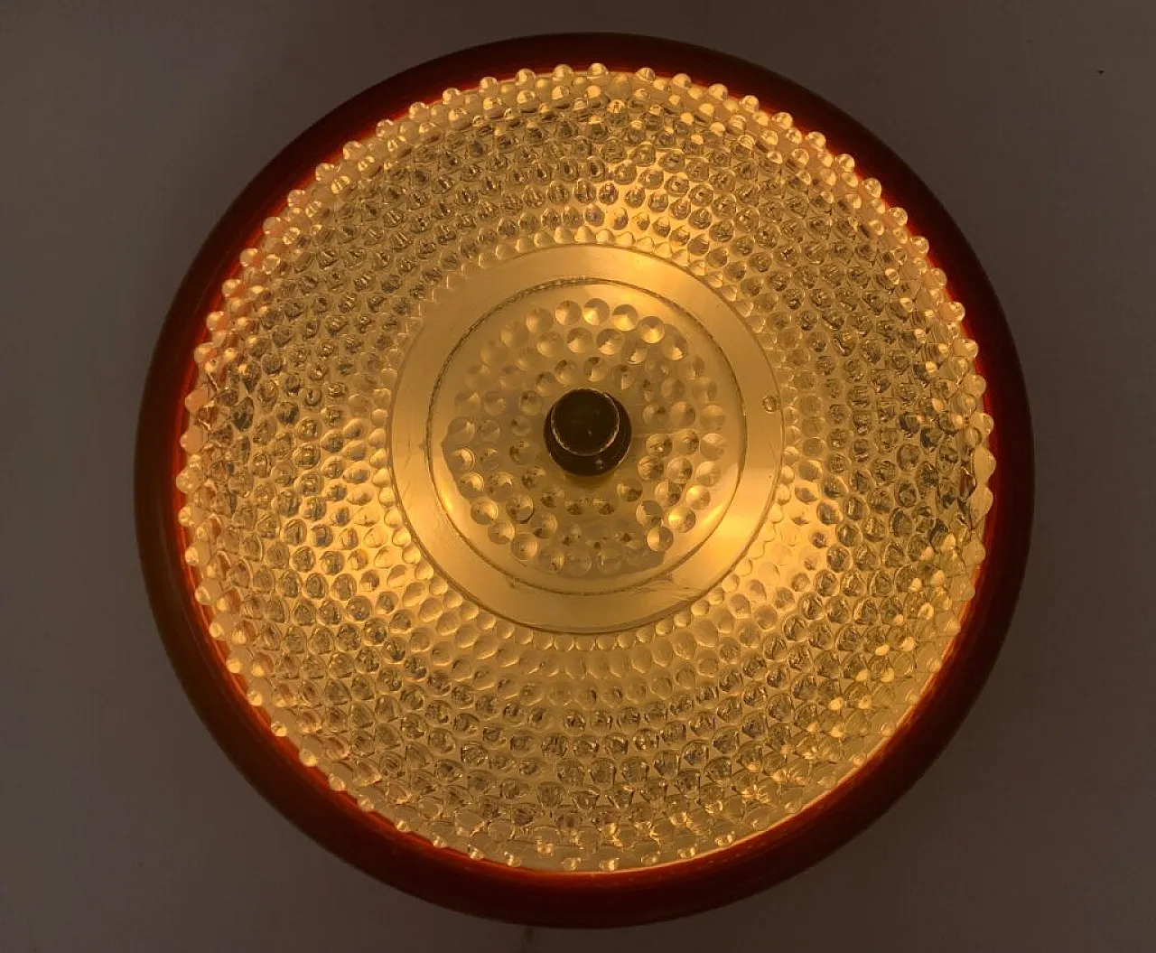 Coppia di appliques in metallo e vetro, anni '60 2