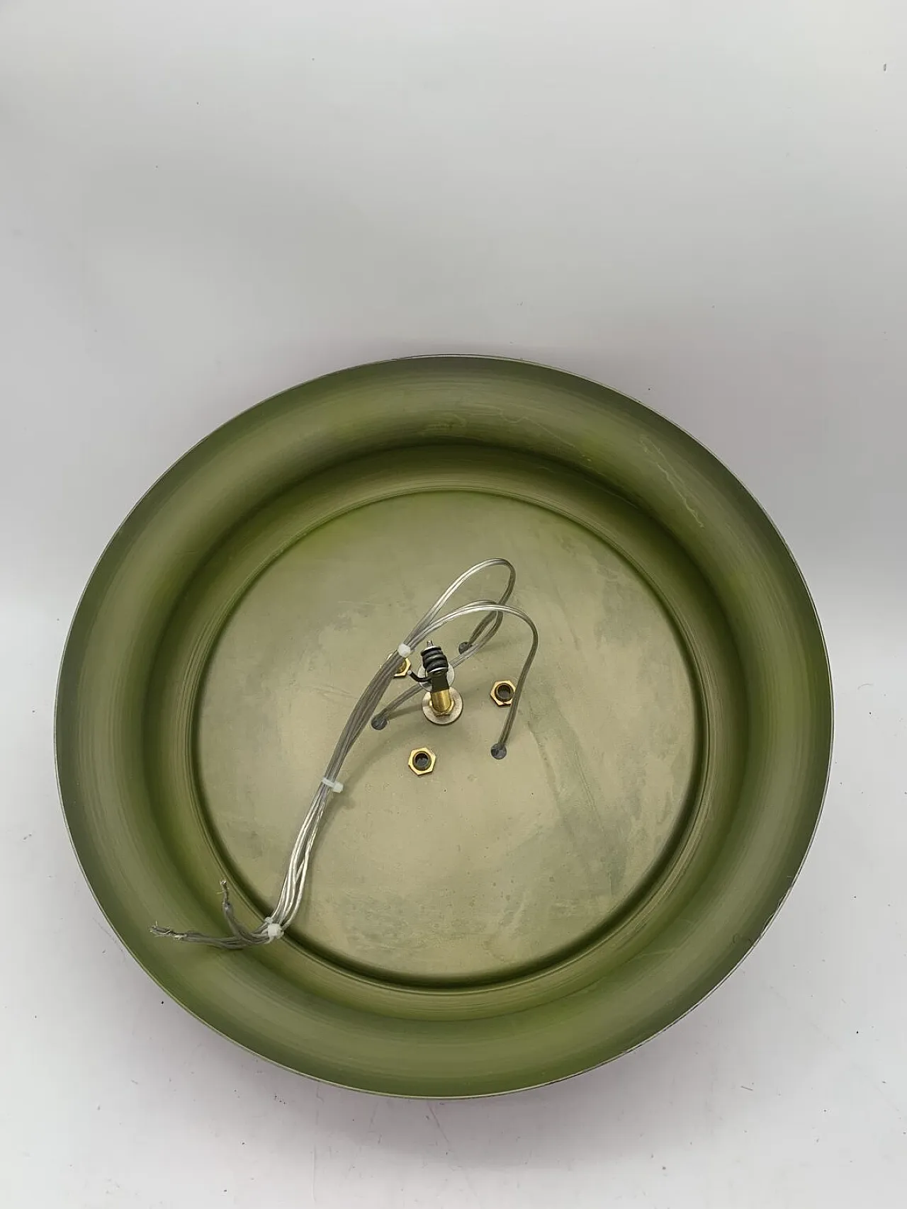 Coppia di appliques in metallo e vetro, anni '60 5