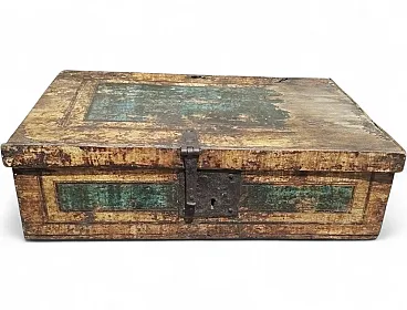 Lacquered and painted wooden box, 18th century