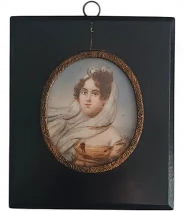 Portrait of a Lady, miniature, 19th century