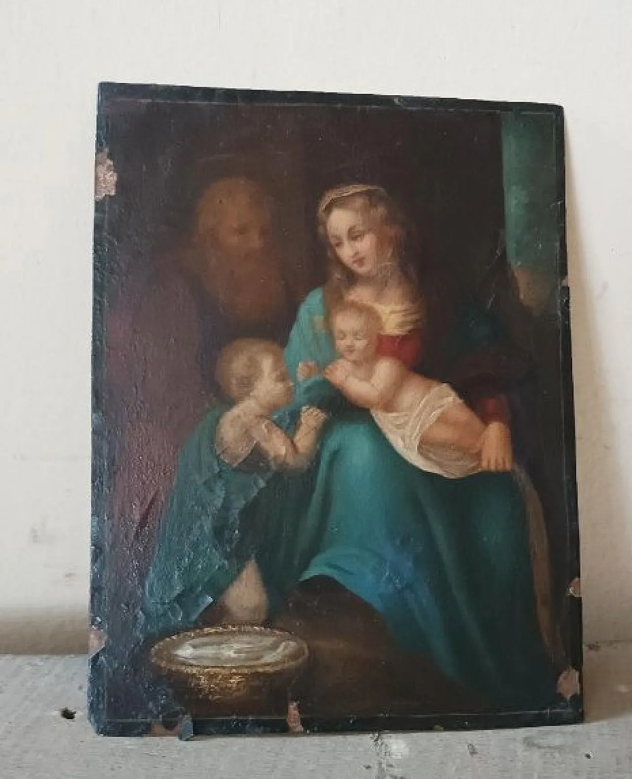 Holy Family, painted on copper, 17th century 2