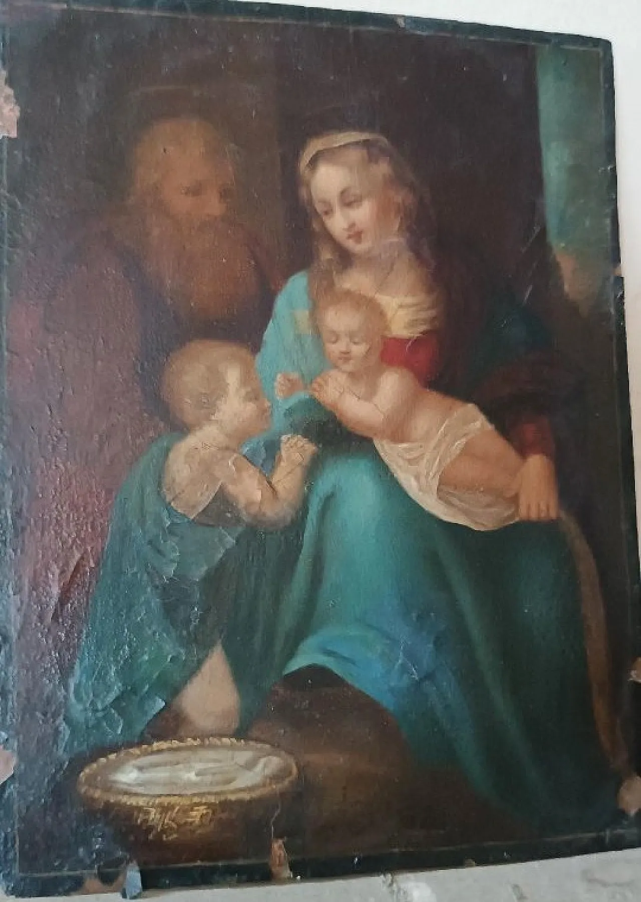 Holy Family, painted on copper, 17th century 3