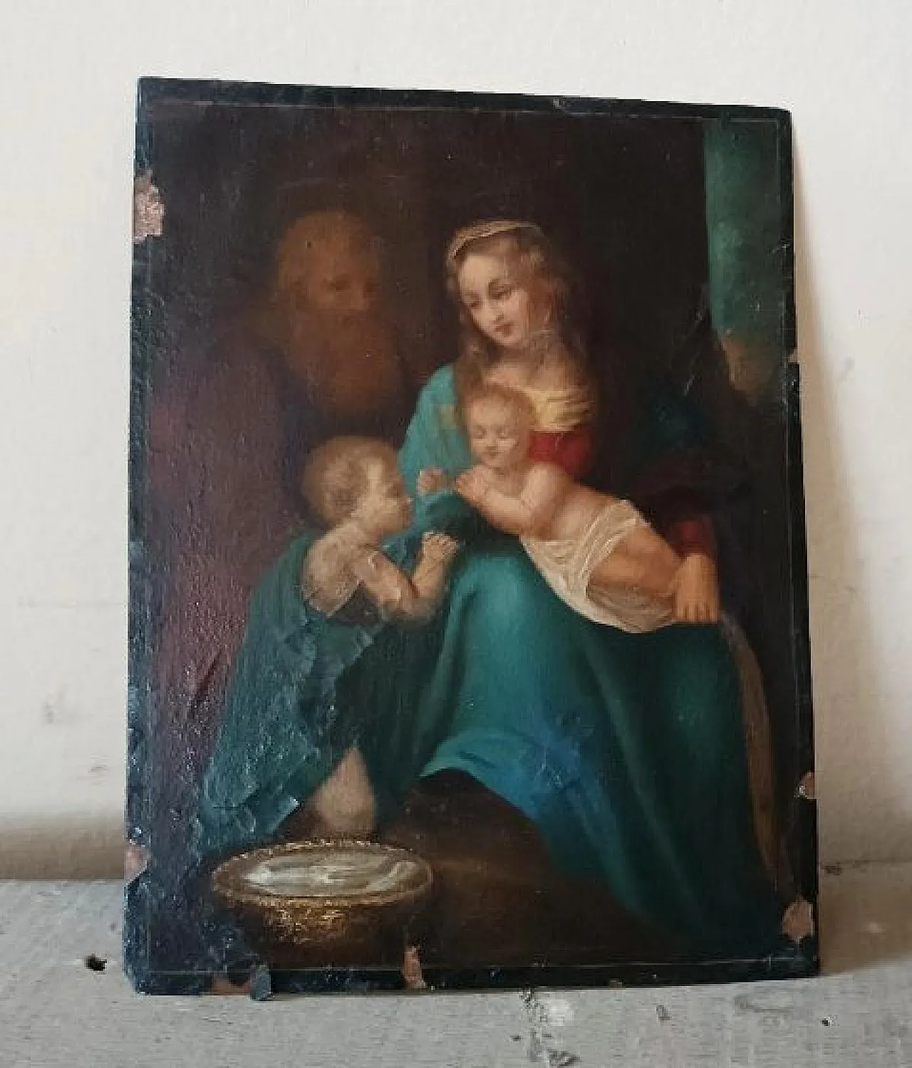 Holy Family, painted on copper, 17th century 5
