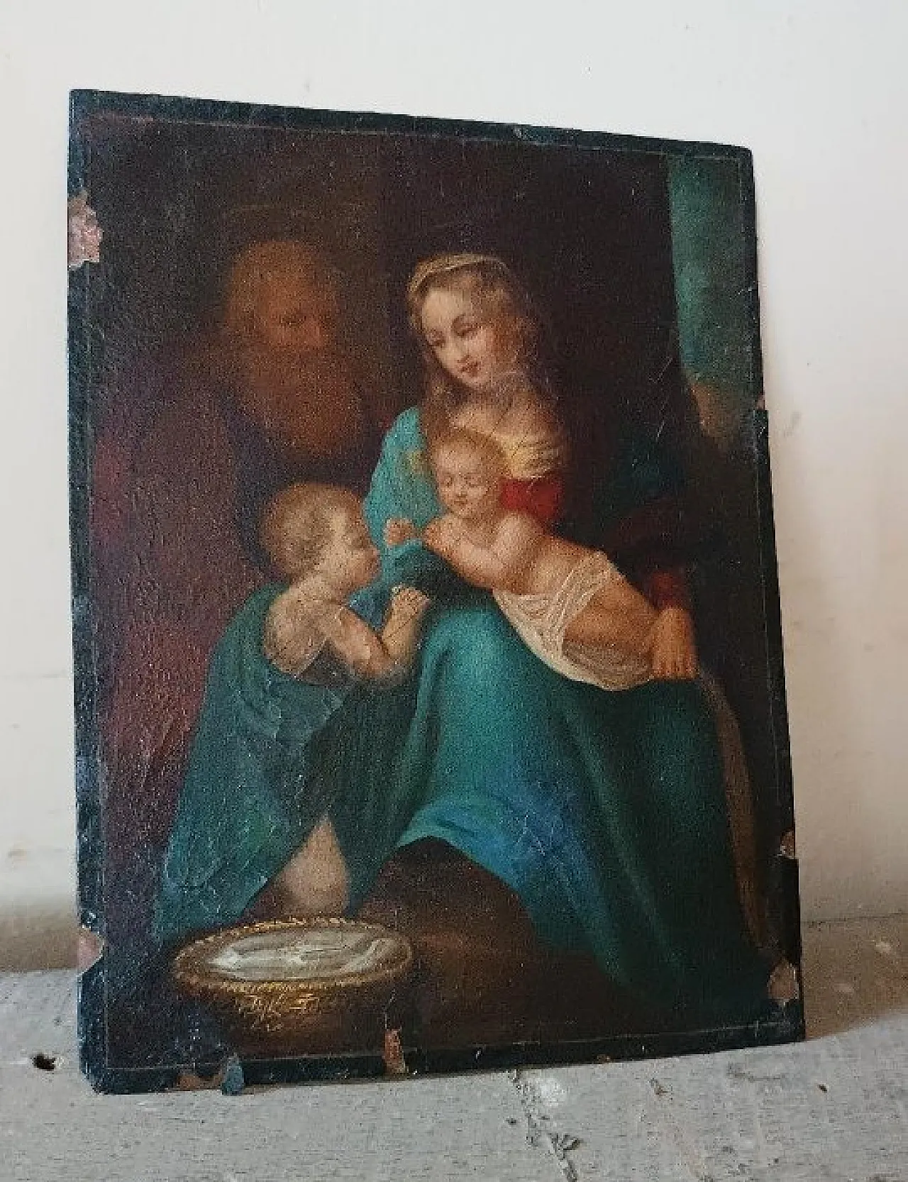 Holy Family, painted on copper, 17th century 9