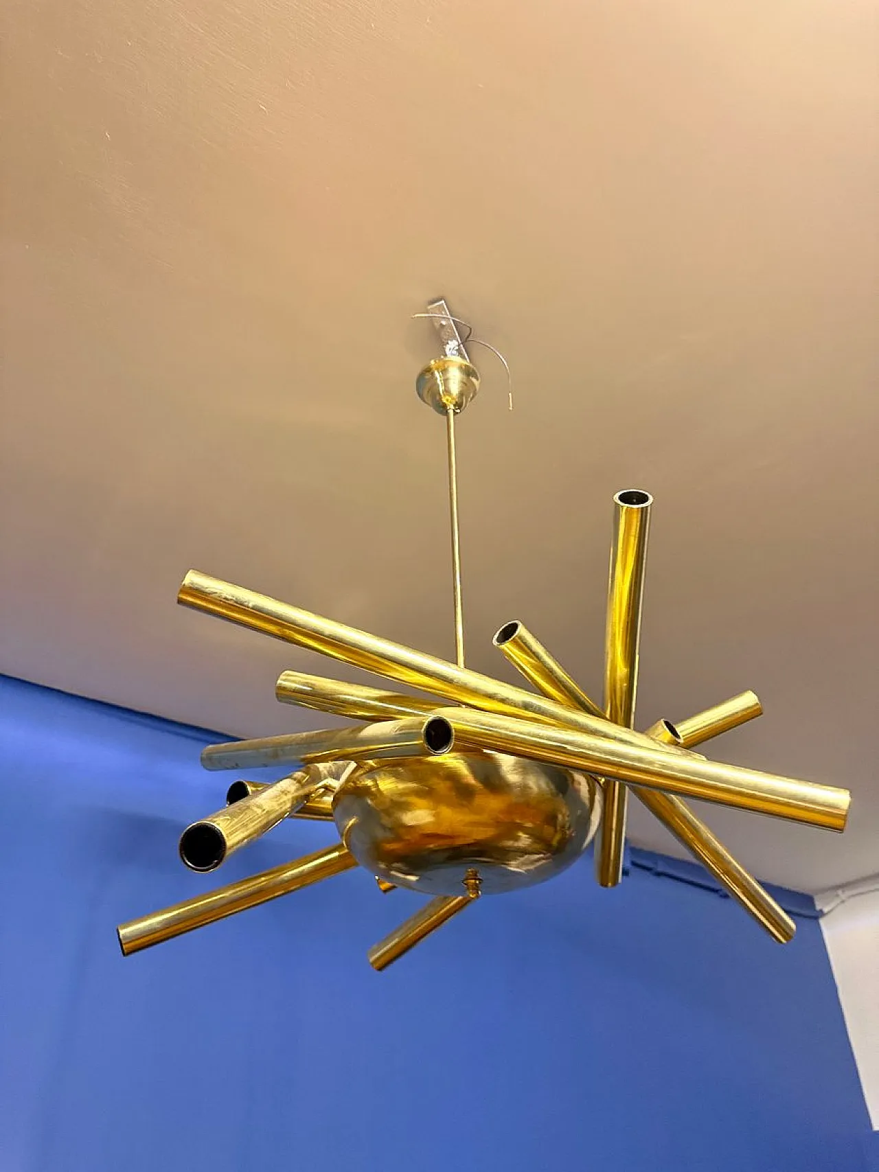 Space Age Sputnik ceiling lamp from Stilnovo, 1950s 3
