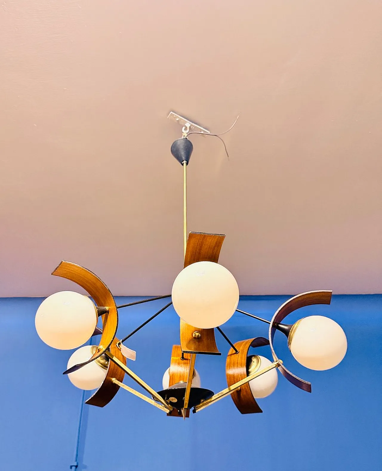 Space Age chandelier from Stilnovo Milano, 1950s 3