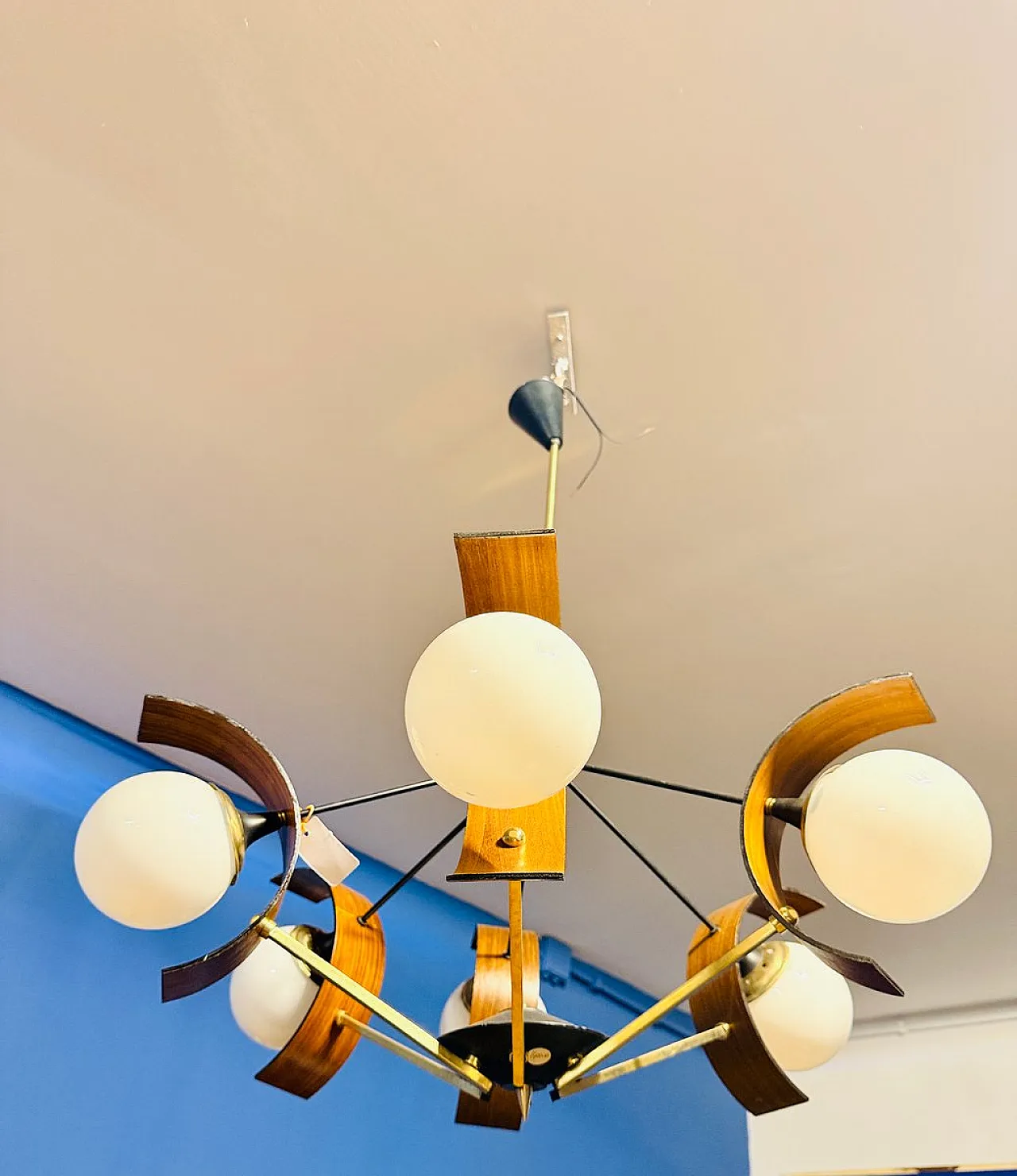 Space Age chandelier from Stilnovo Milano, 1950s 4