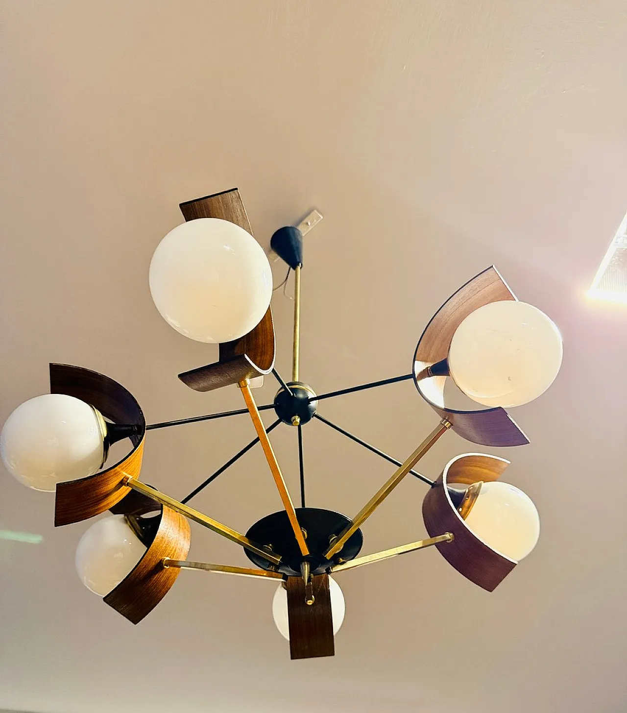 Space Age chandelier from Stilnovo Milano, 1950s 5