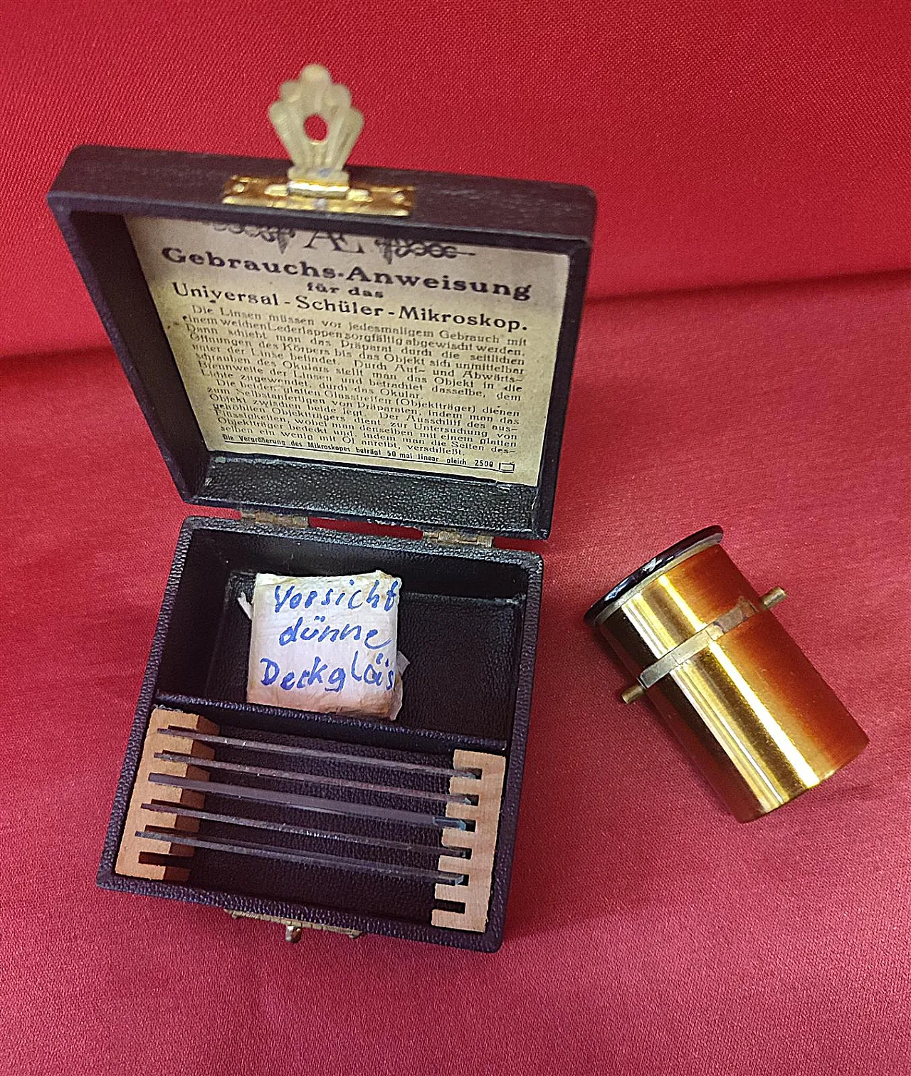 Pocket metal microscope, 20th century 2