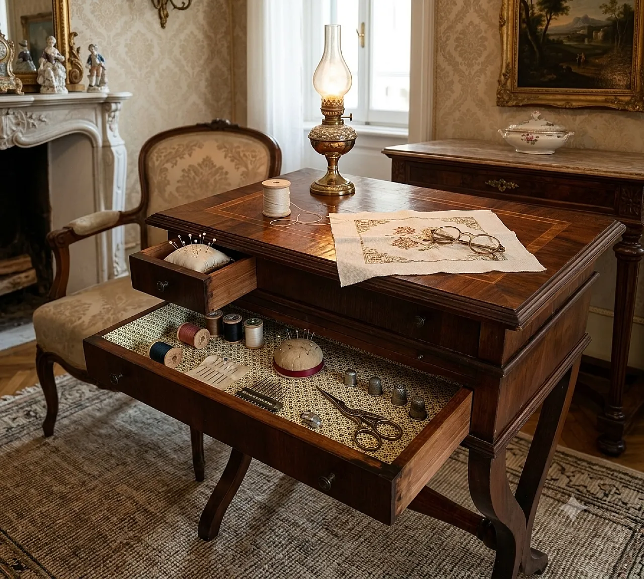 Bidermeier style service table. 60s 21