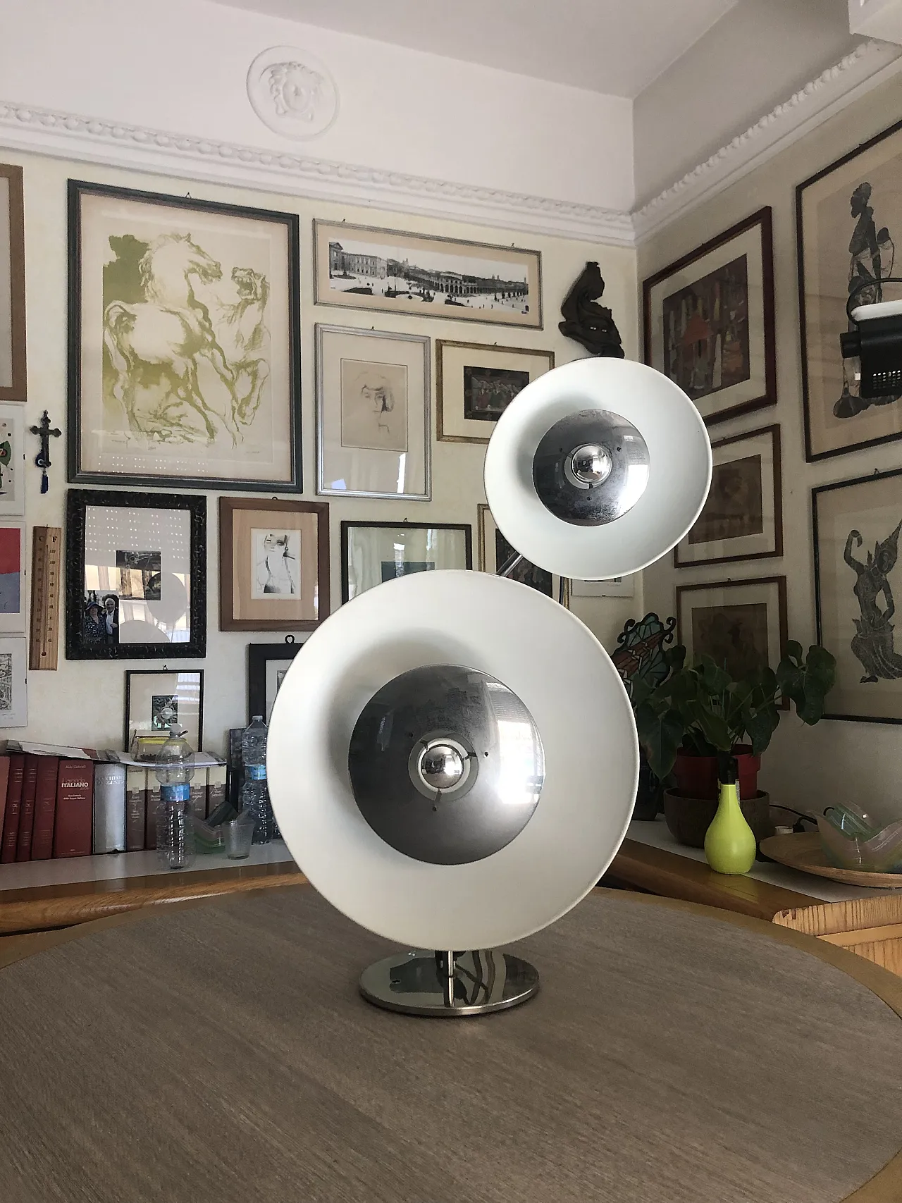 Lampada da tavolo con doppio riflettore, anni '60 1