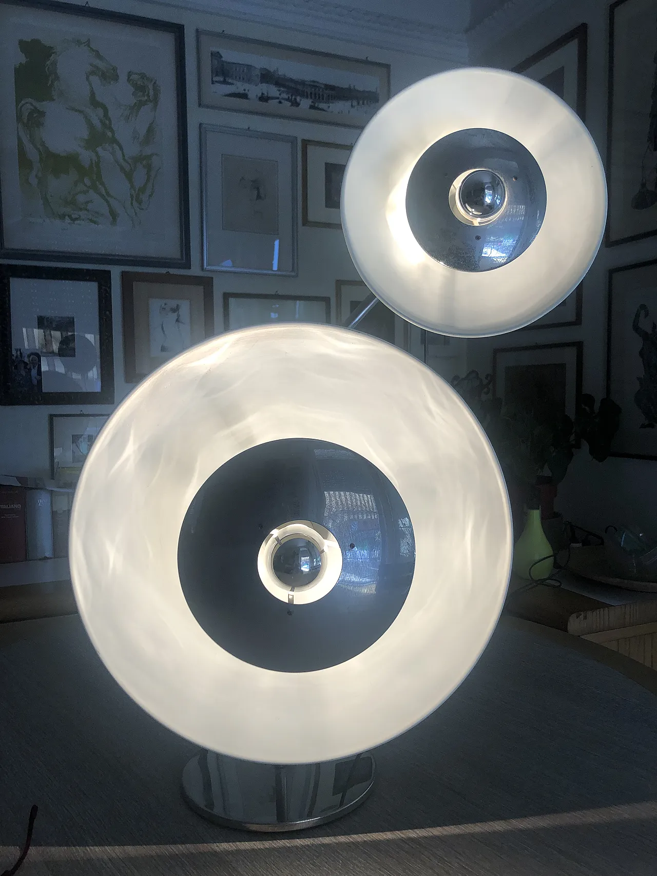 Lampada da tavolo con doppio riflettore, anni '60 6