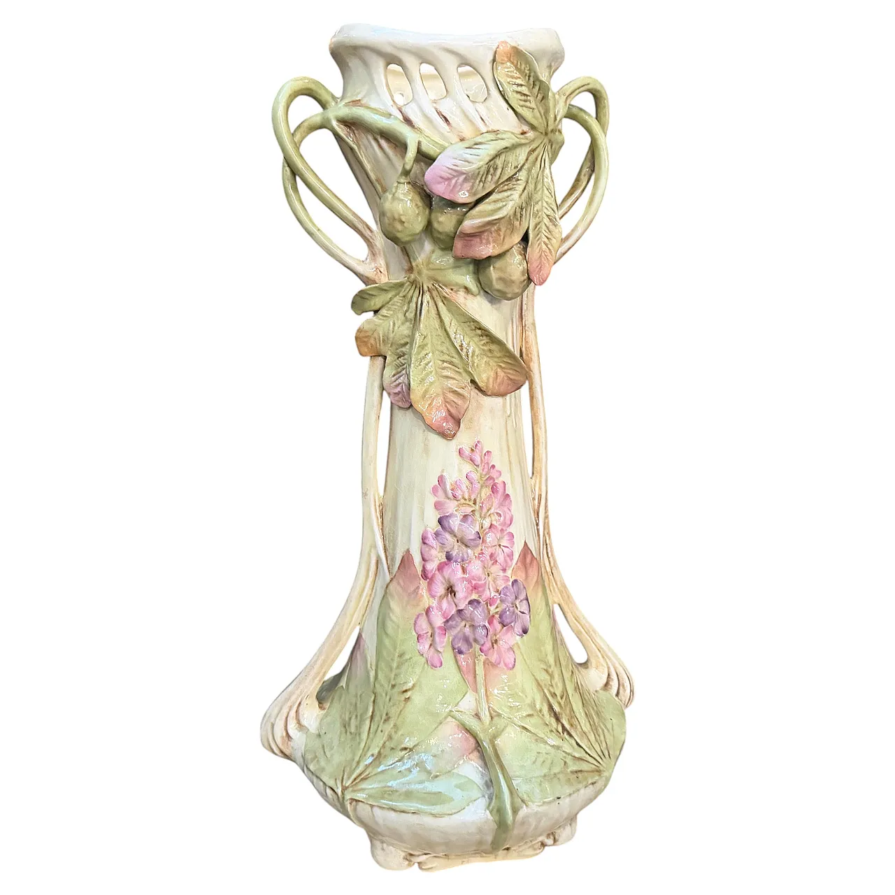 Vaso in ceramica Art Nouveau fatto a mano, '900 1
