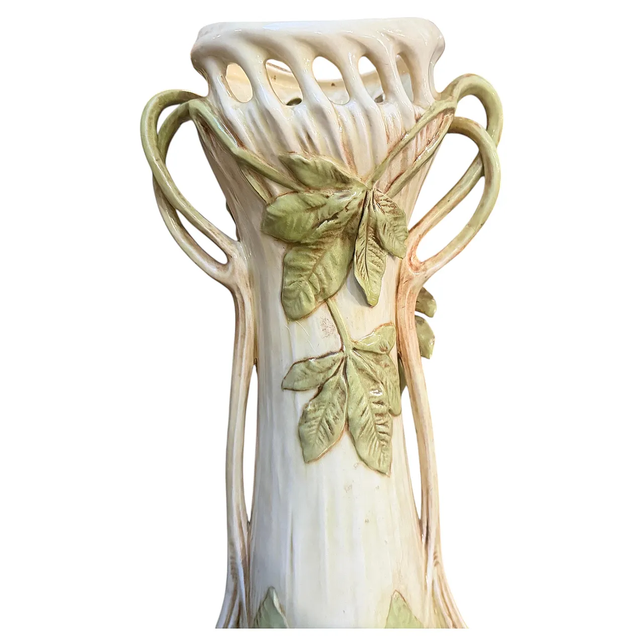 Vaso in ceramica Art Nouveau fatto a mano, '900 3