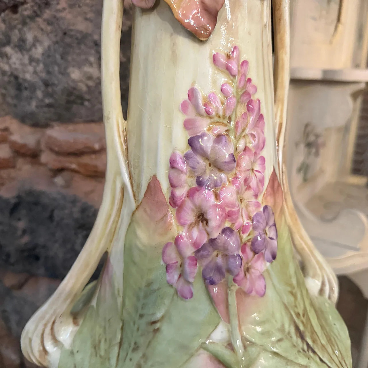 Vaso in ceramica Art Nouveau fatto a mano, '900 10