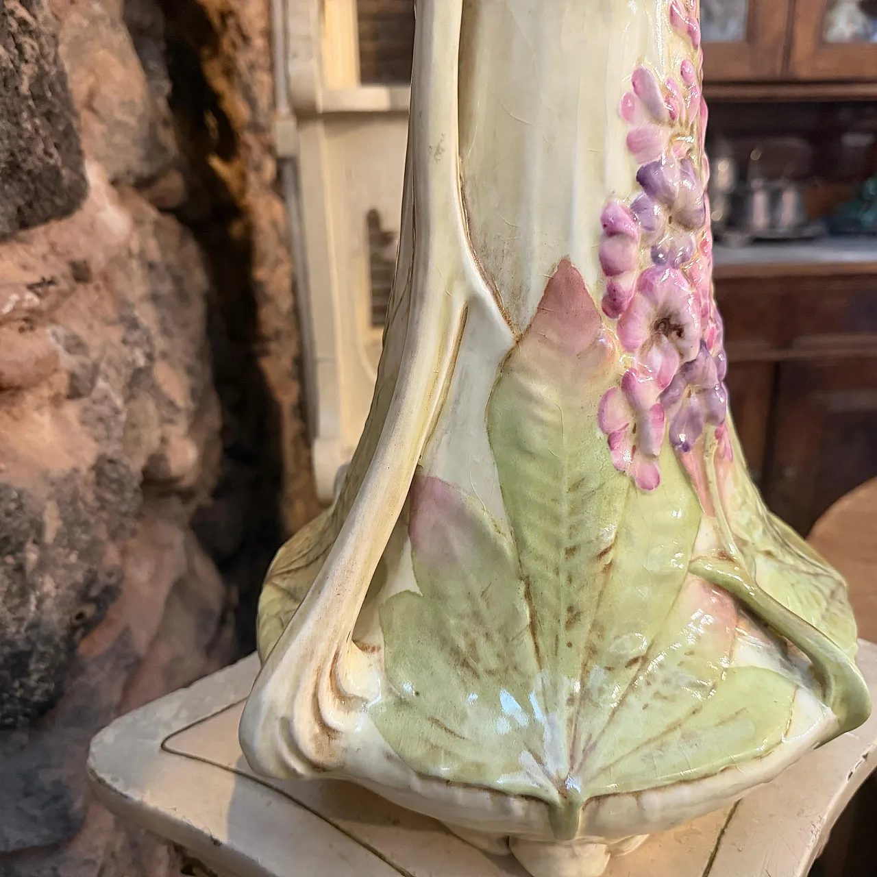 Vaso in ceramica Art Nouveau fatto a mano, '900 13
