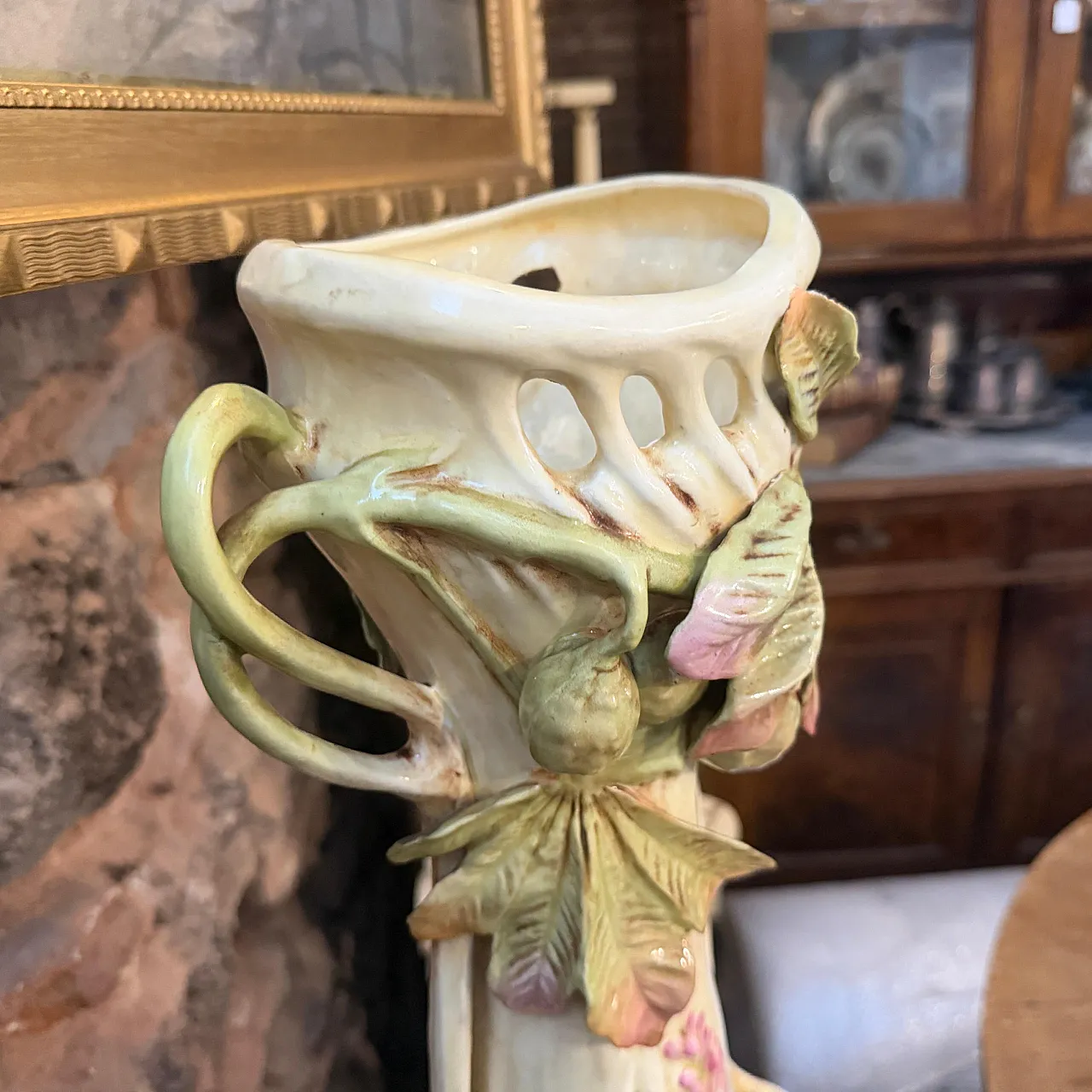 Vaso in ceramica Art Nouveau fatto a mano, '900 16