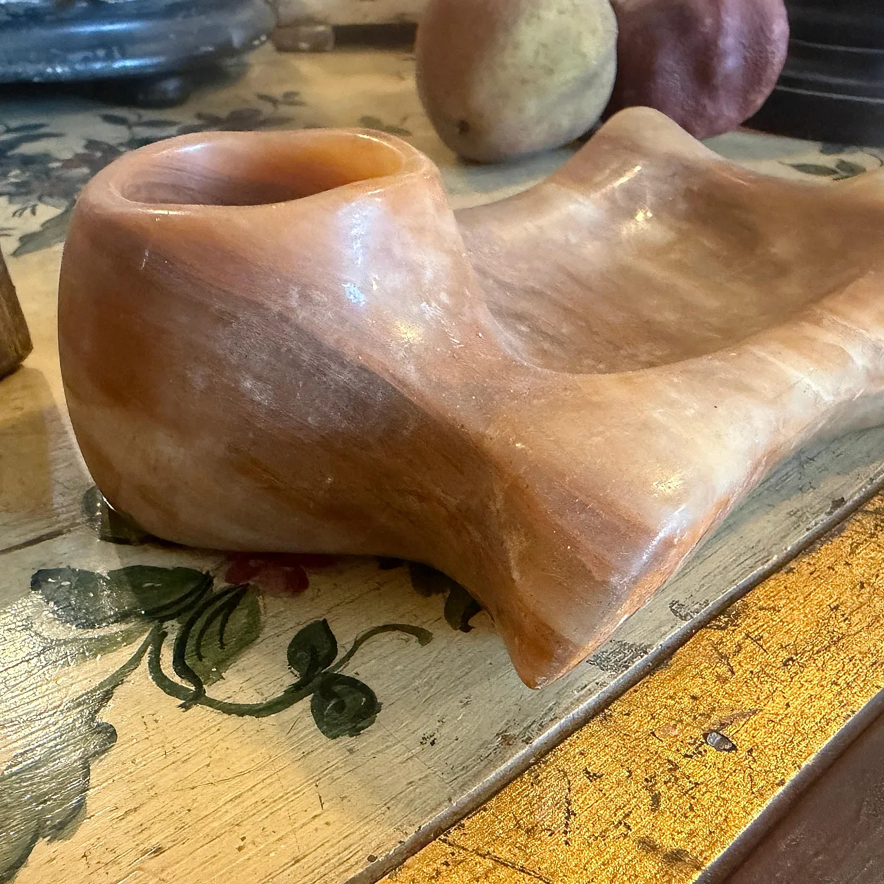 Art Deco hand-carved onyx marble inkstand, 1930s 10