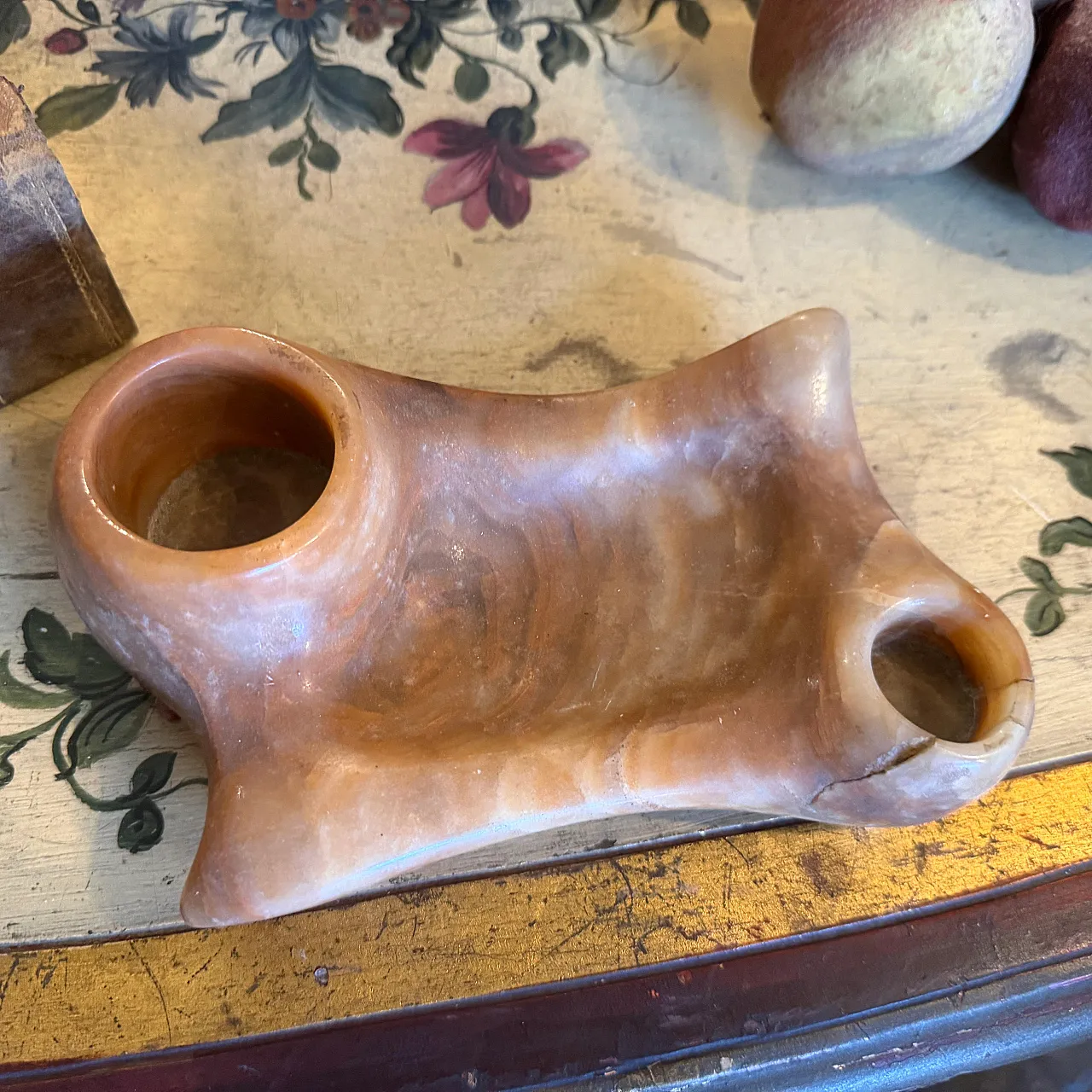 Art Deco hand-carved onyx marble inkstand, 1930s 14