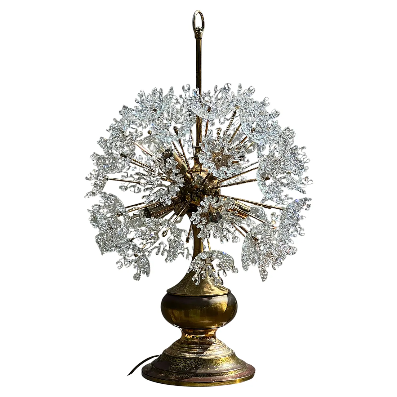 Lampada da tavolo scultorea in vetro di Murano, anni ’60 1